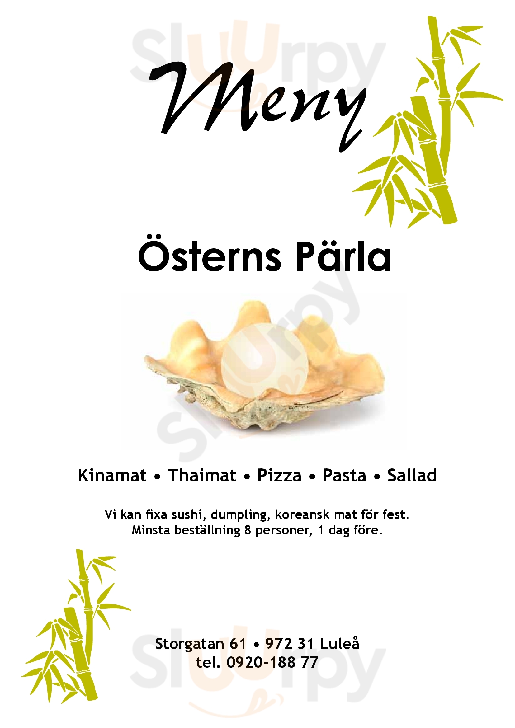 Restaurang Osterns Parla Luleå Menu - 1