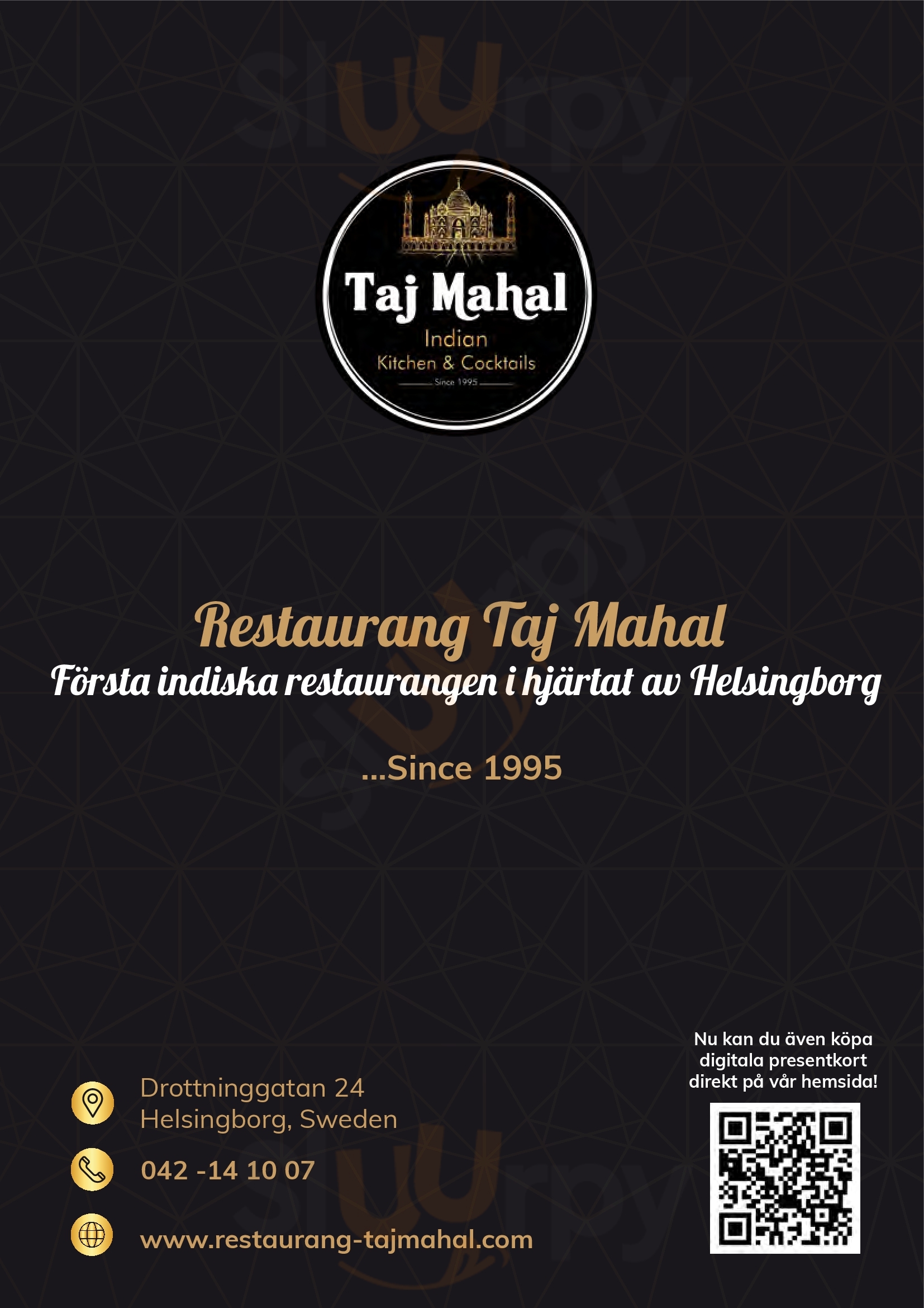 Taj Mahal Helsingborg Menu - 1
