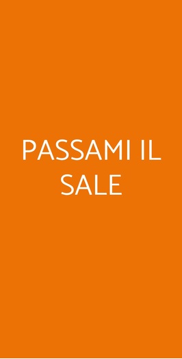 Passami Il Sale, Venaria Reale