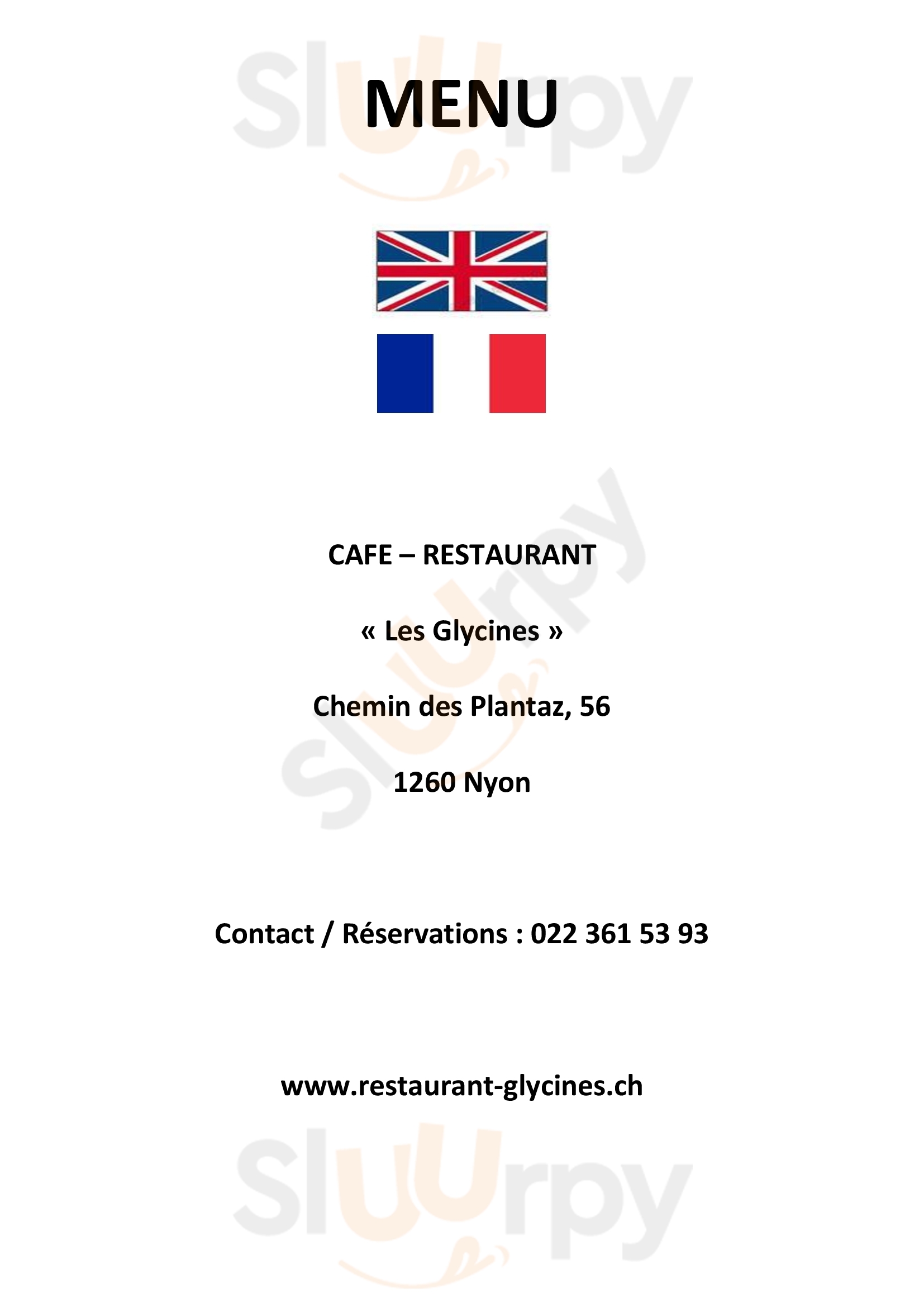 Restaurant Les Glycines Nyon Menu - 1