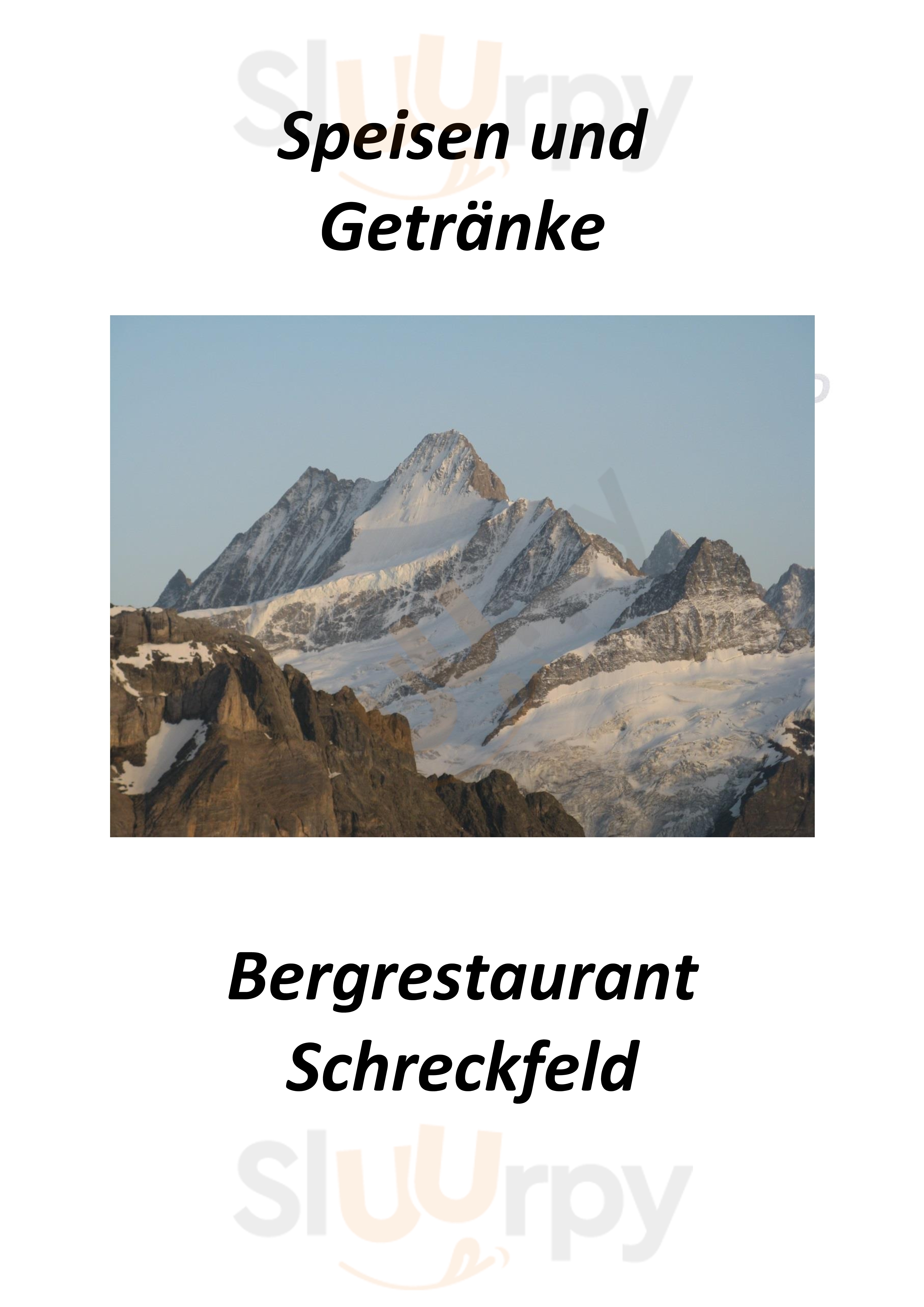 Bergrestaurant Schreckfeld Grindelwald Menu - 1