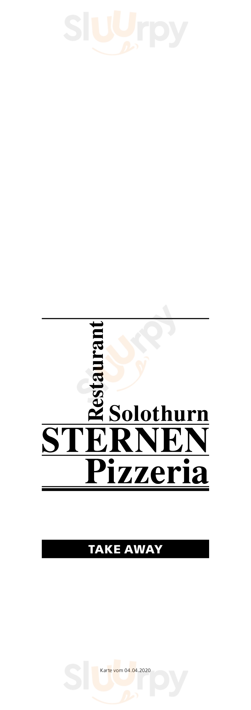 Restaurant Pizzeria Sternen Solothurn Menu - 1
