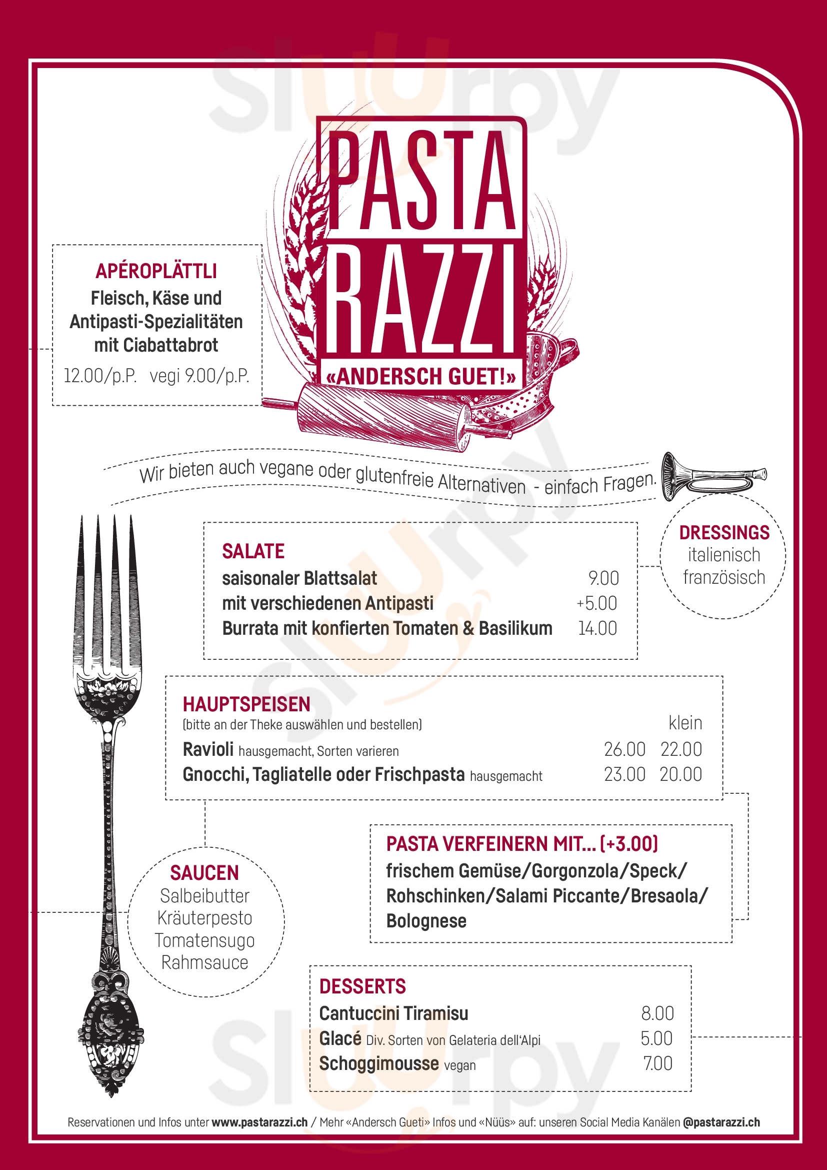 Pastarazzi Spezialitaten & Take Away Luzern Menu - 1