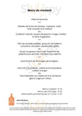 Café Restaurant Du Soleil menu