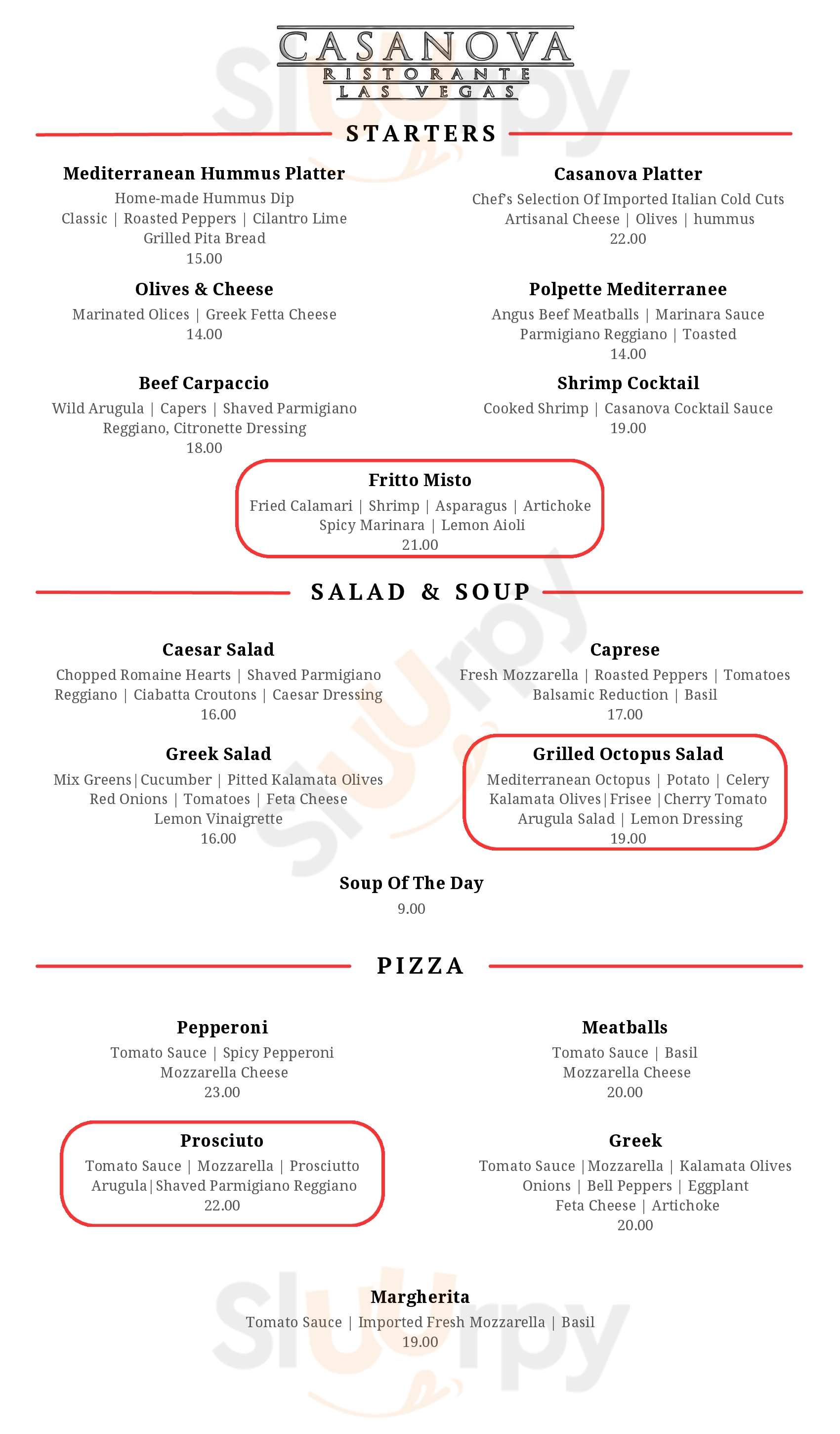 Main Menu - Casanova