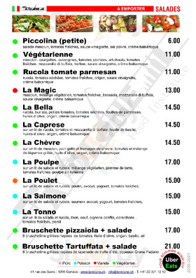 Tavolone menu
