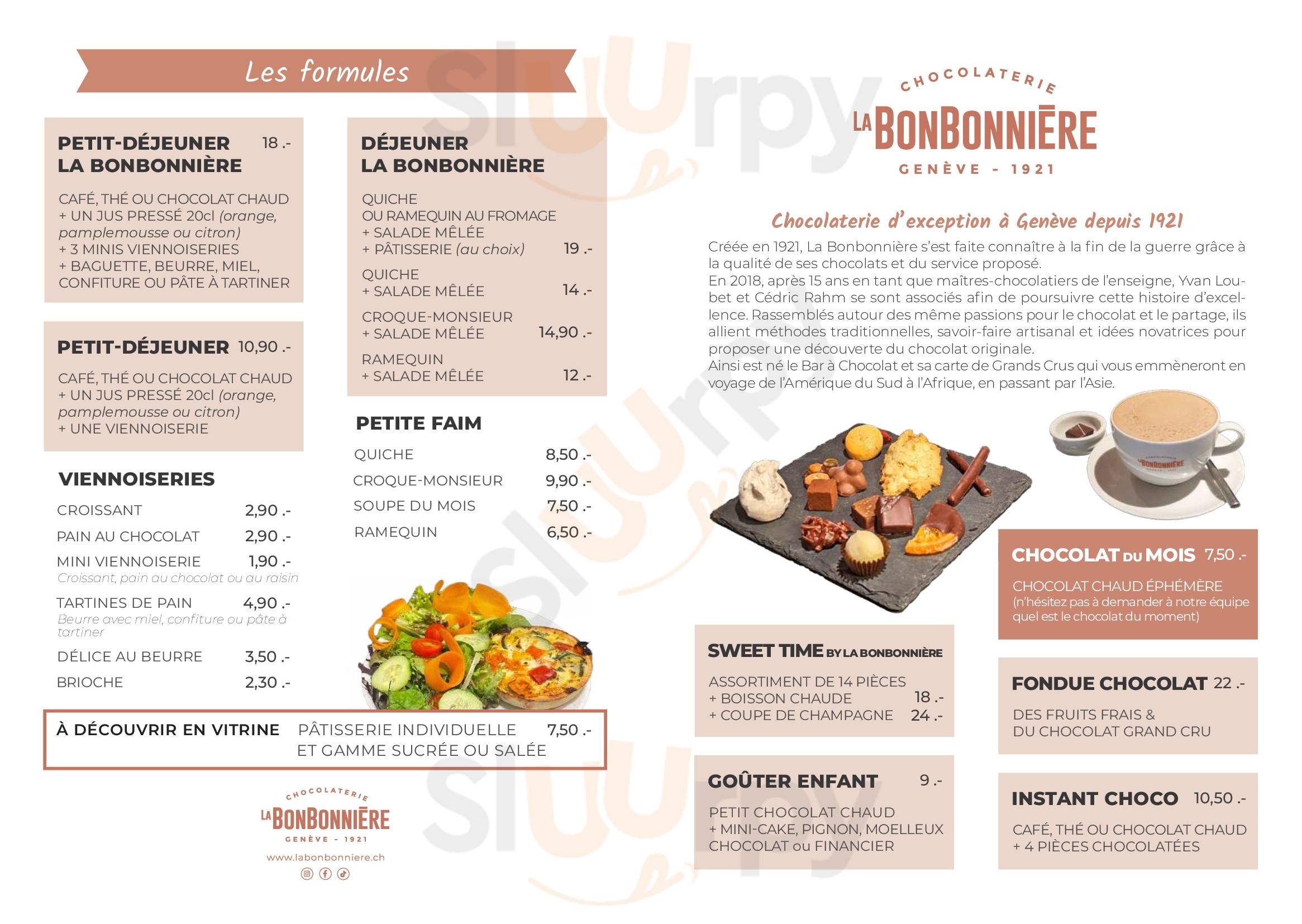 Chocolaterie La Bonbonnière Genf Menu - 1