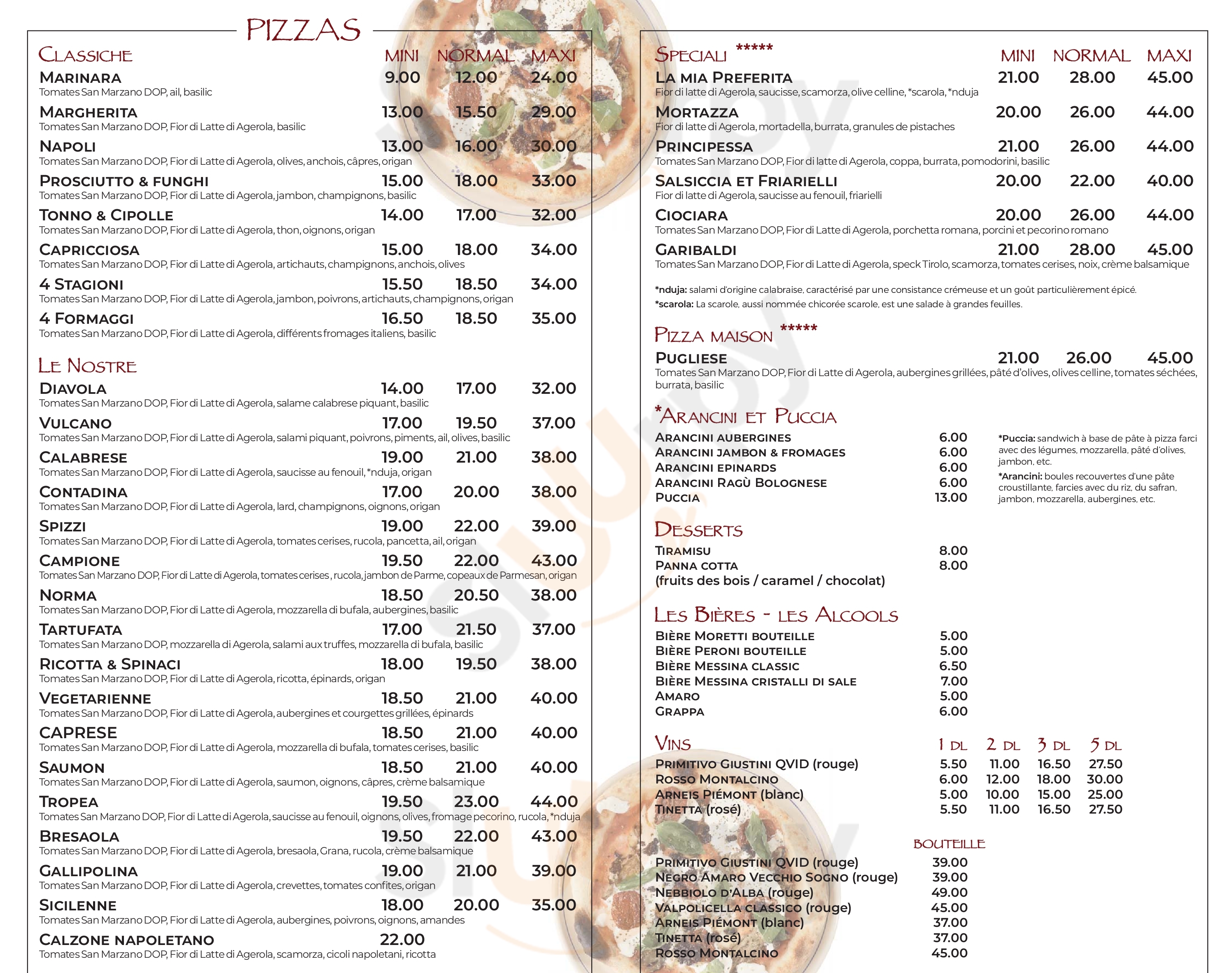 Spizzi Pizza Fribourg Menu - 1