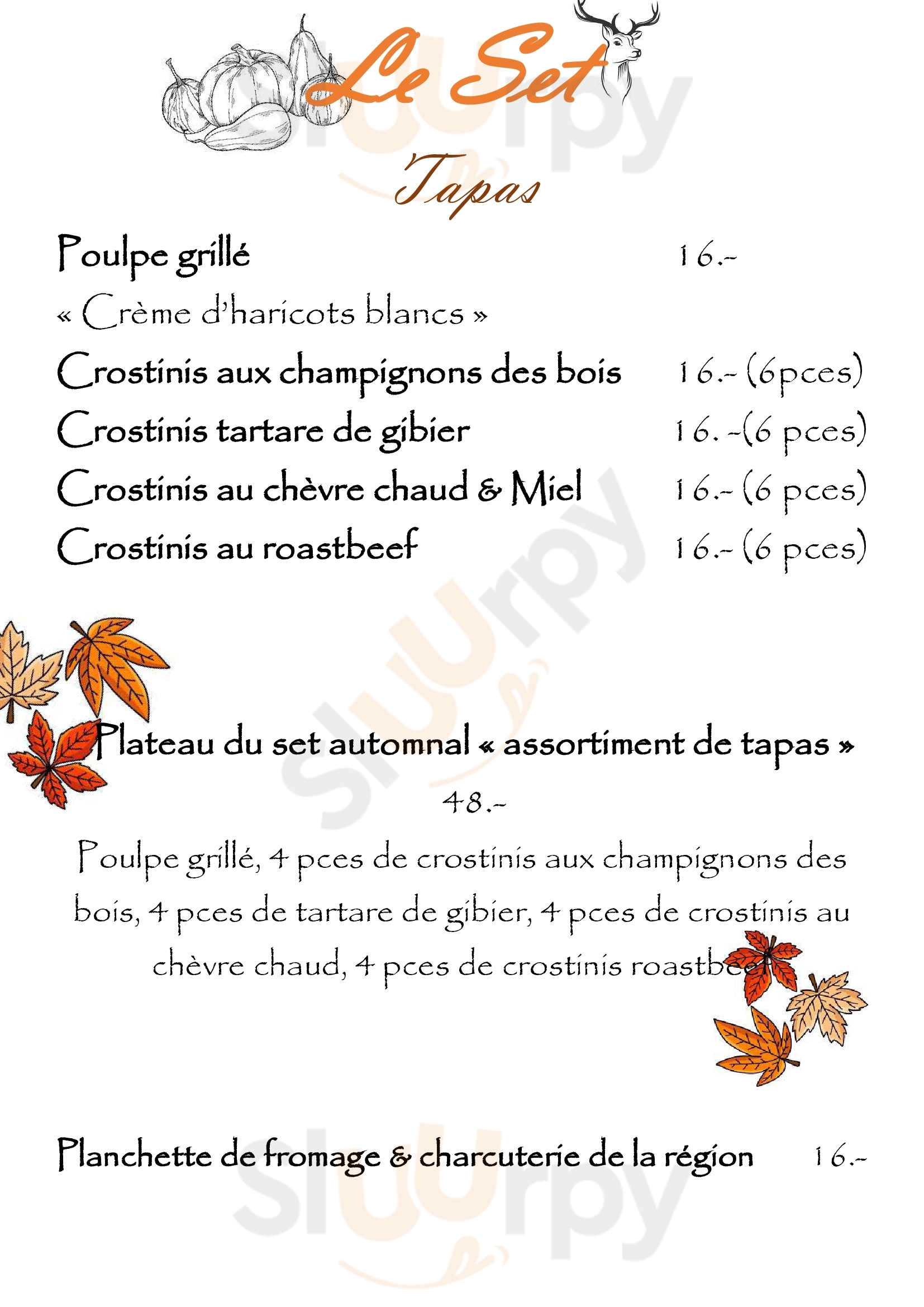 Le Set Villars-sur-Glane Menu - 1