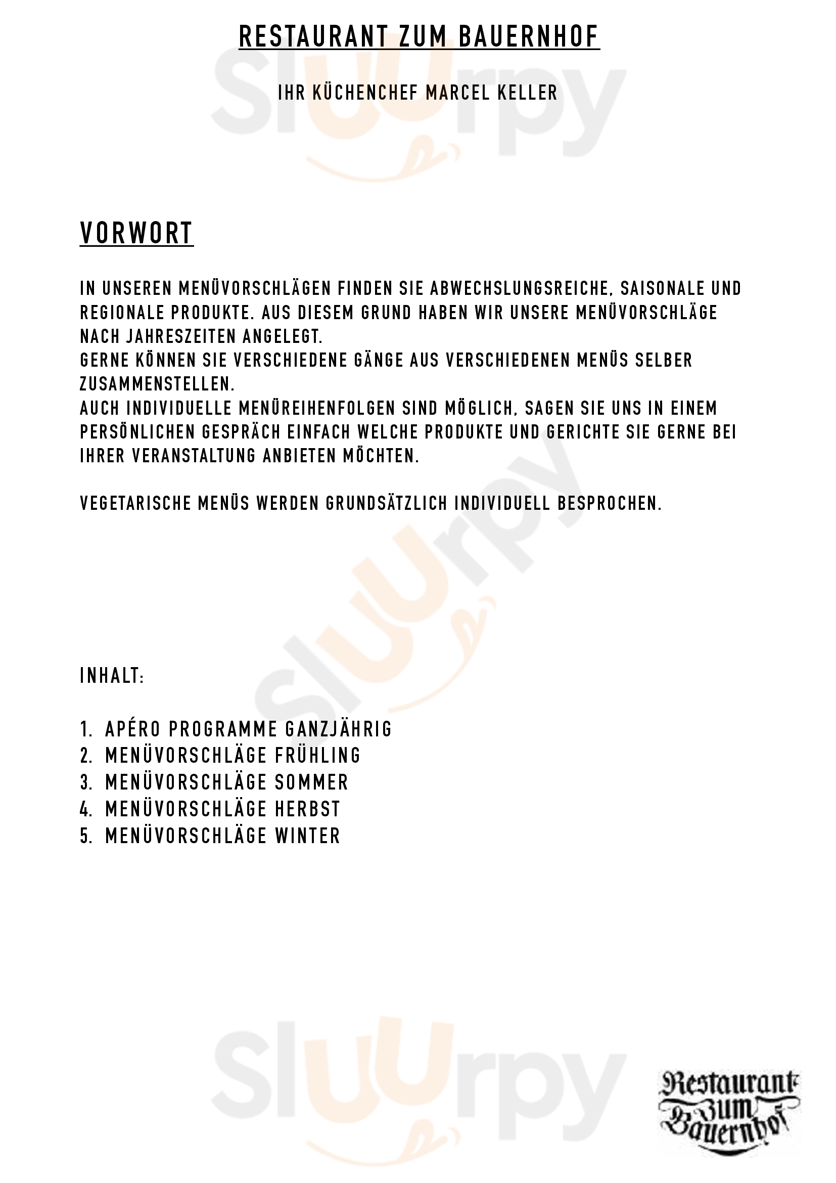 Zum Bauernhof Ulmiz Menu - 1