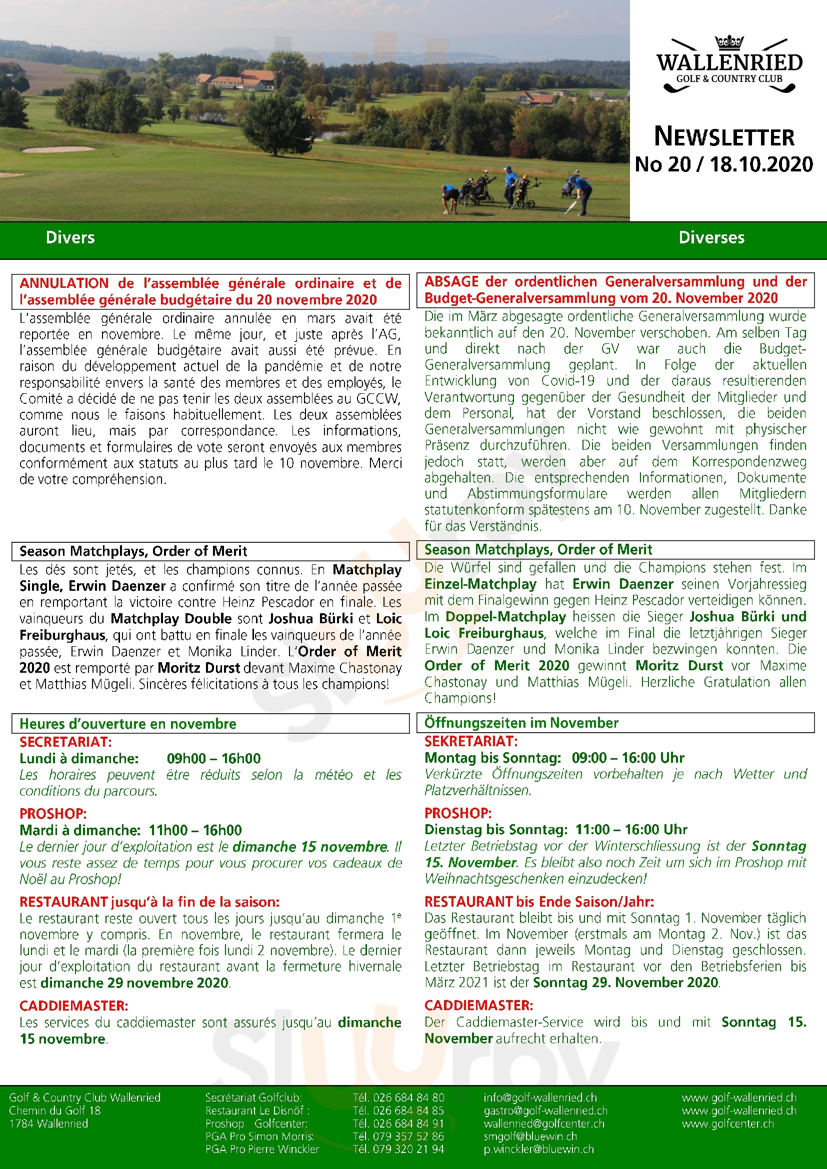 Gccw Le Disnof Wallenried Menu - 1