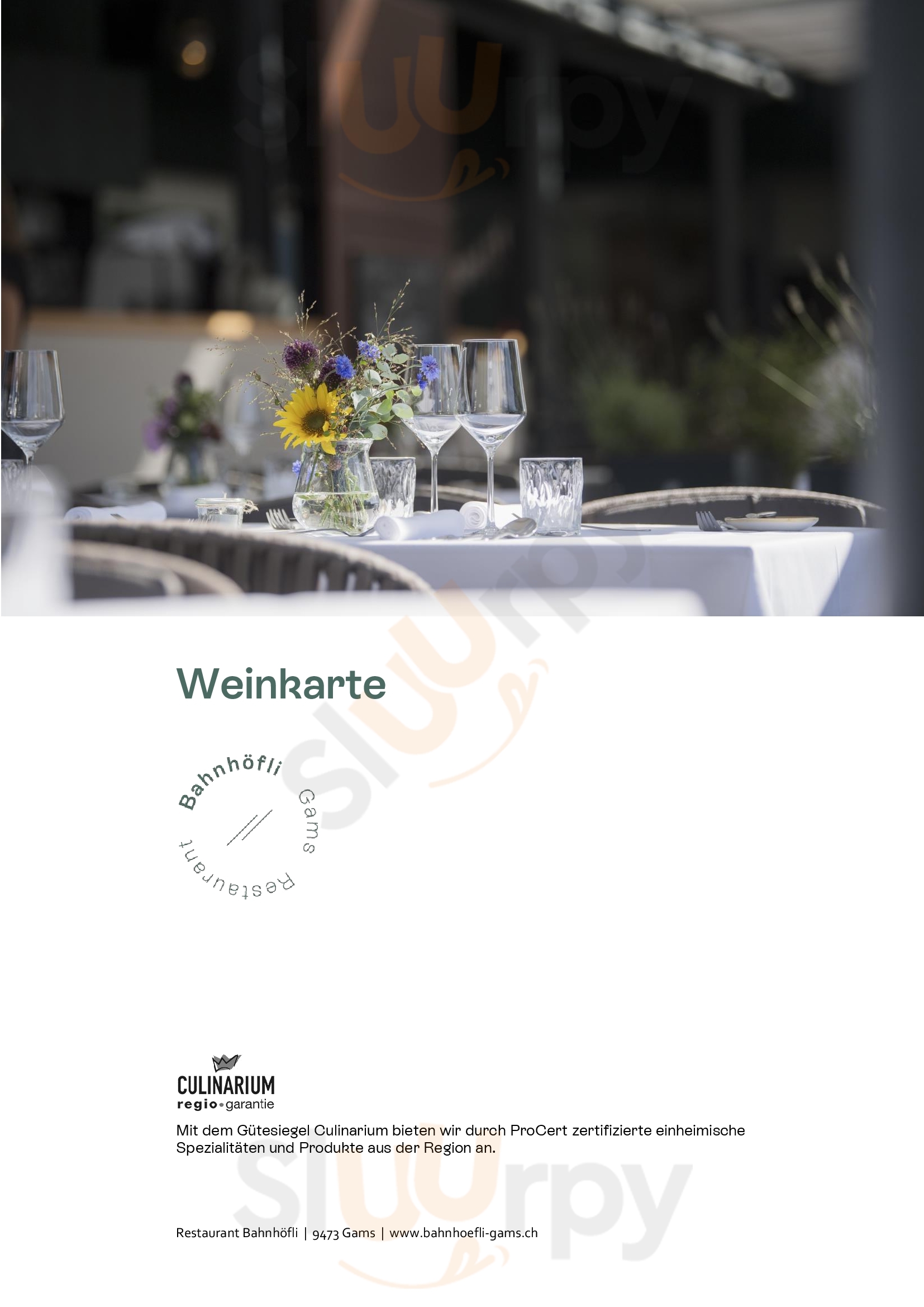Restaurant Bahnhöfli Haag Menu - 1