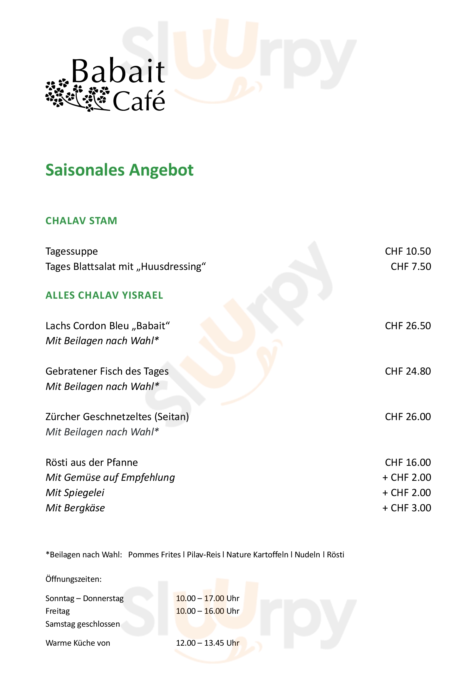 Main Menu - Holbeinhof