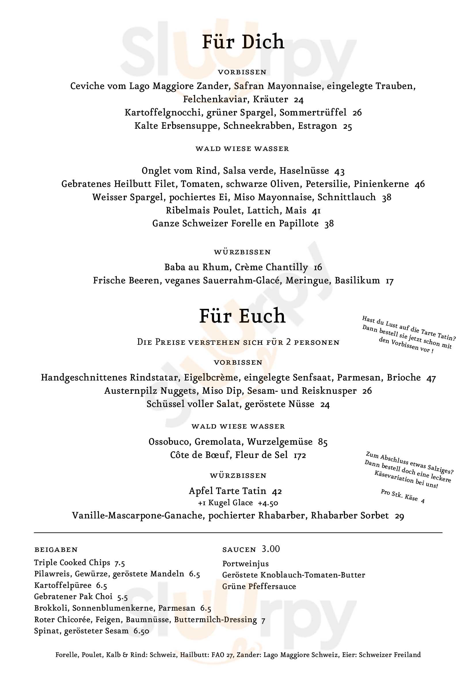 Restaurant Krafft Basel Basel Menu - 1