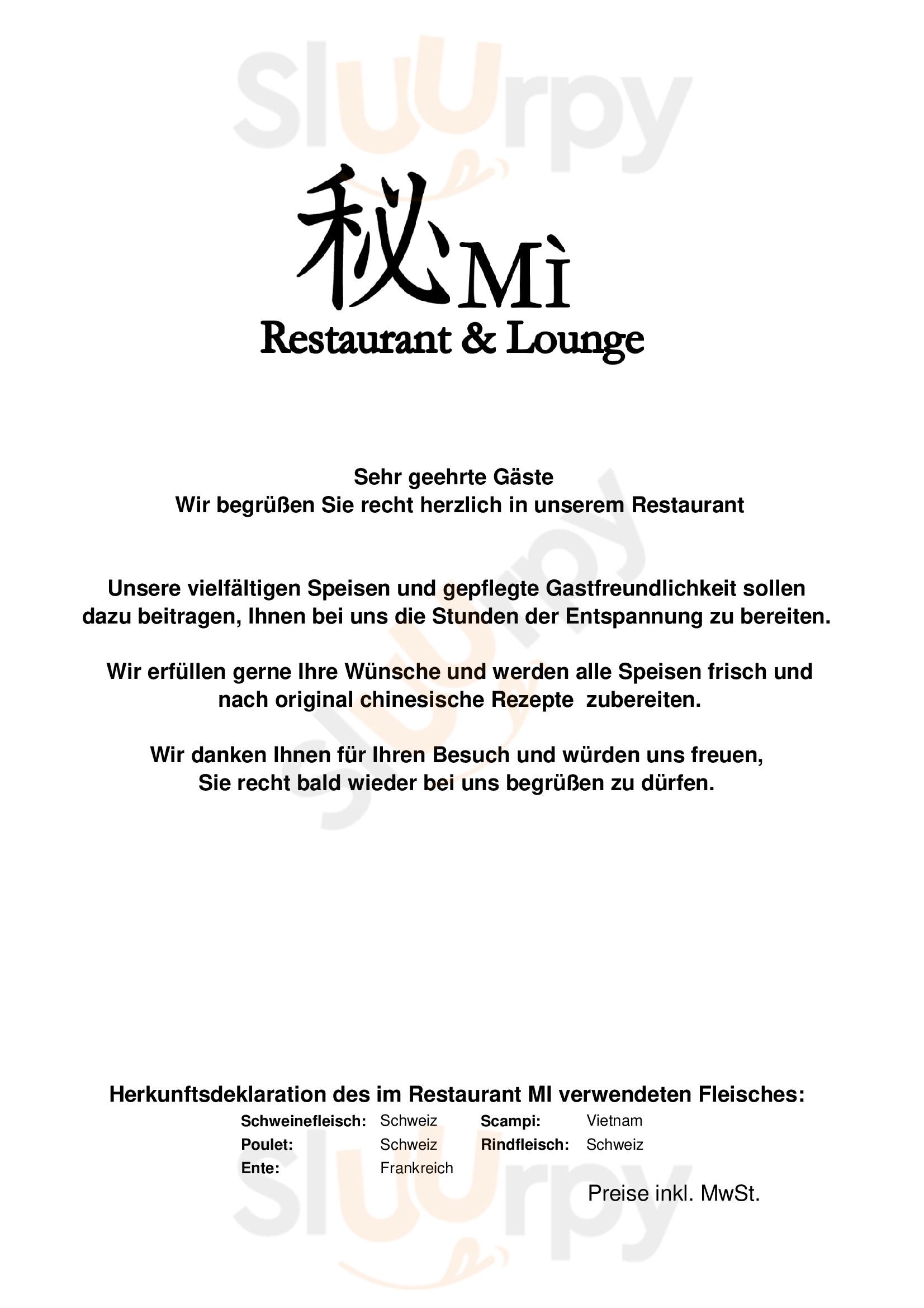 Mi Restaurant & Lounge Basel Menu - 1