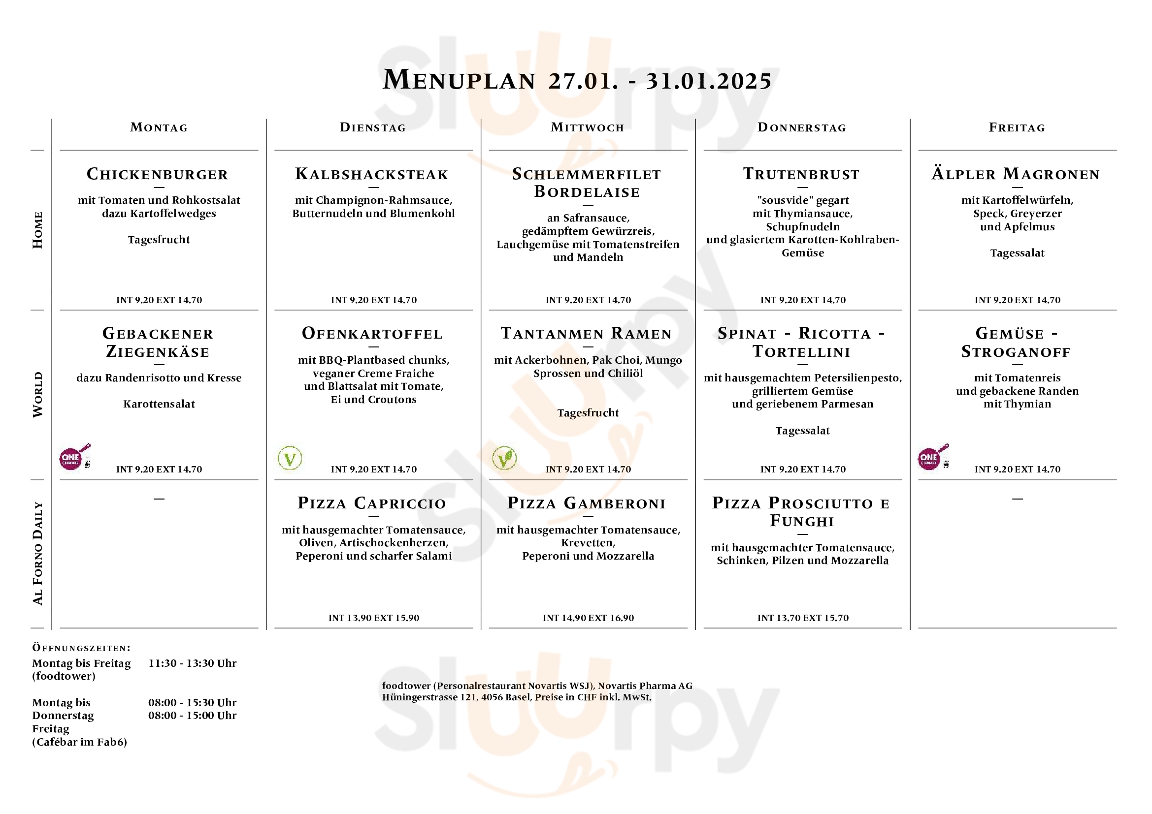 Main Menu - Osteria Dodici