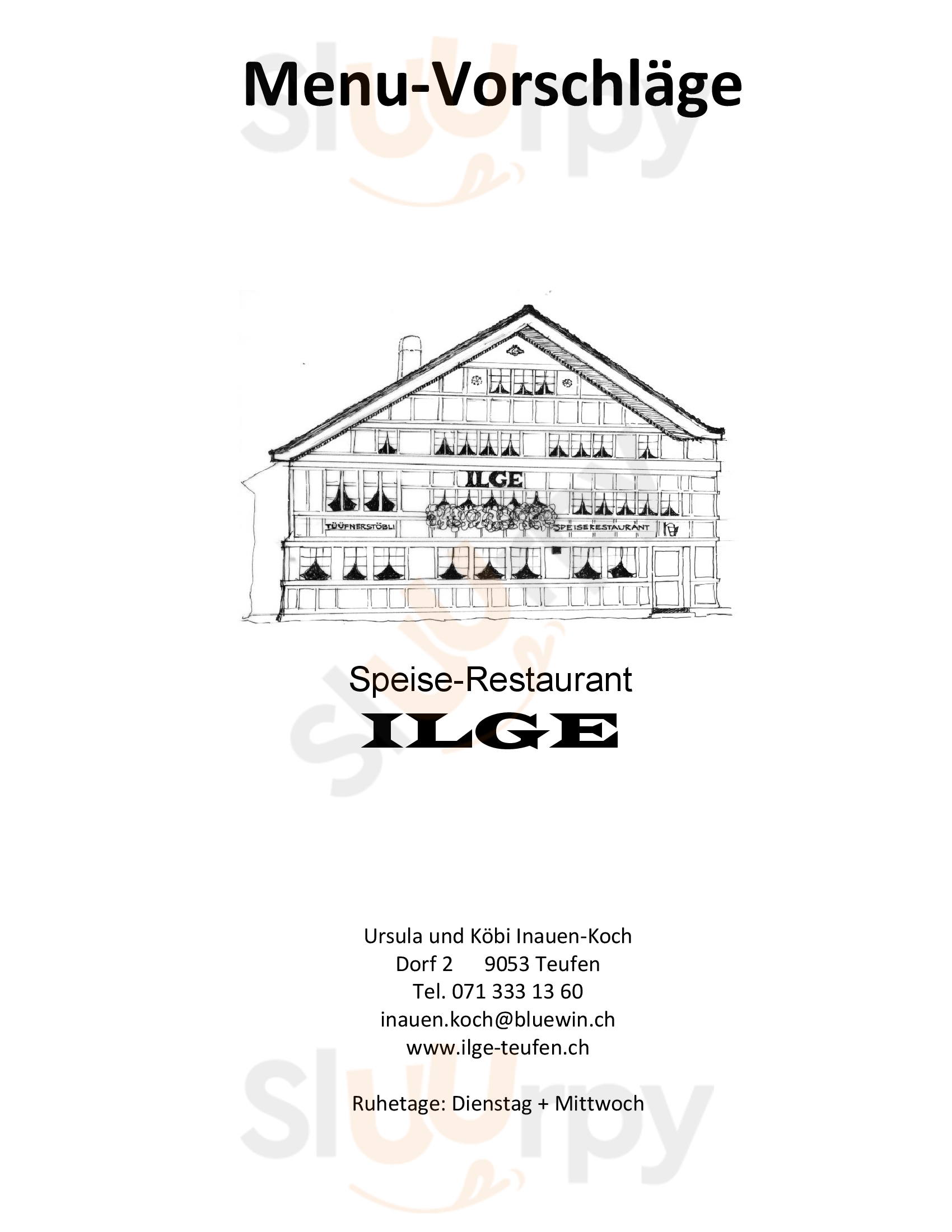 Ilge Teufen Menu - 1