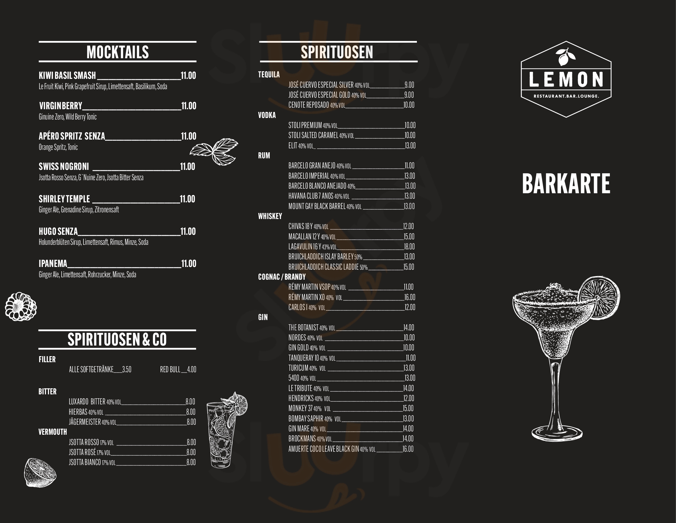 Restaurant Lemon Baden Menu - 1