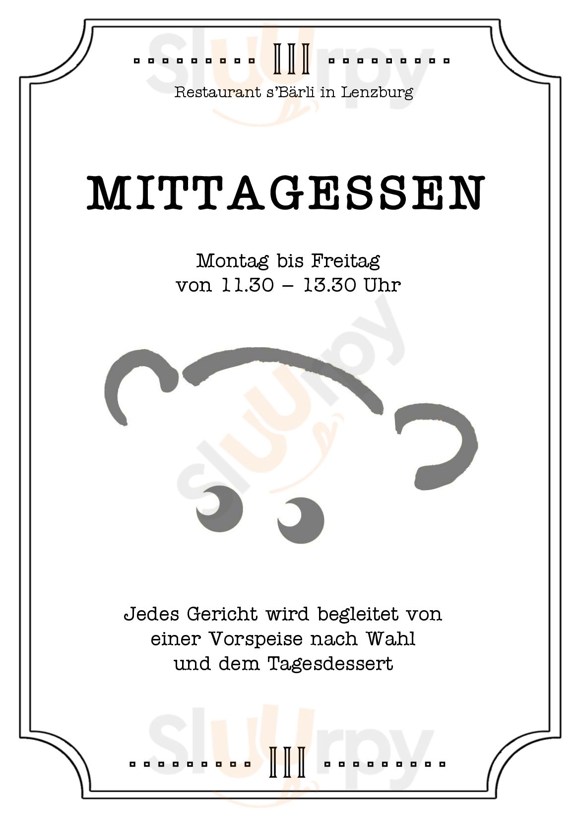 S'barli Lenzburg Lenzburg Menu - 1