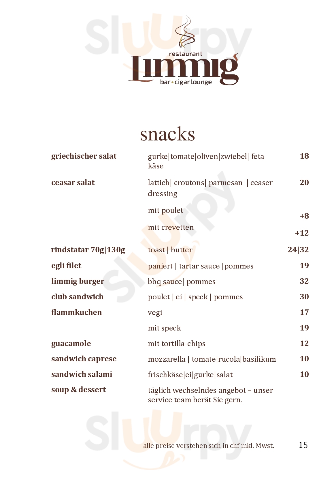 Limmig Spreitenbach Menu - 1