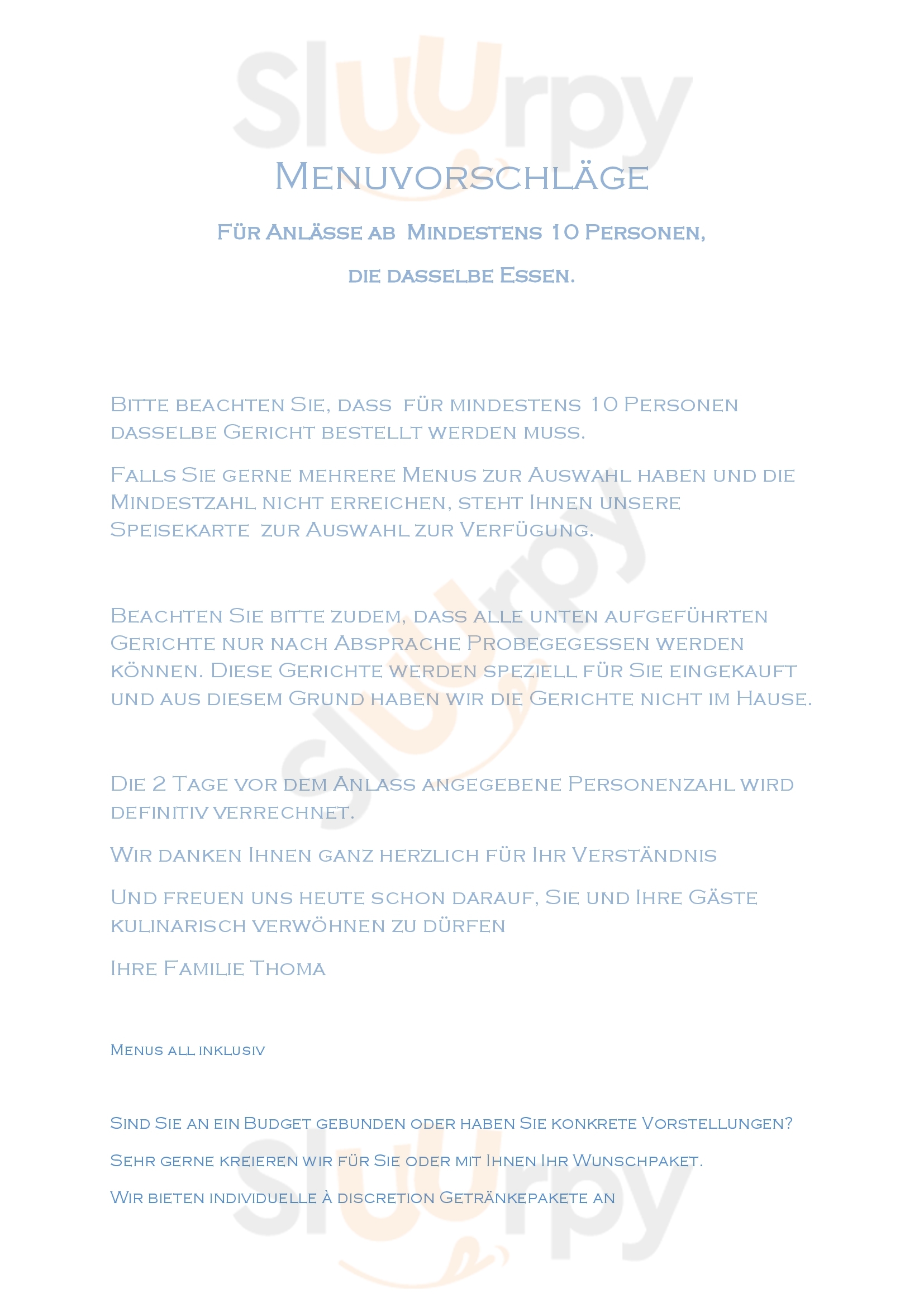 White House Rheinfelden Menu - 1