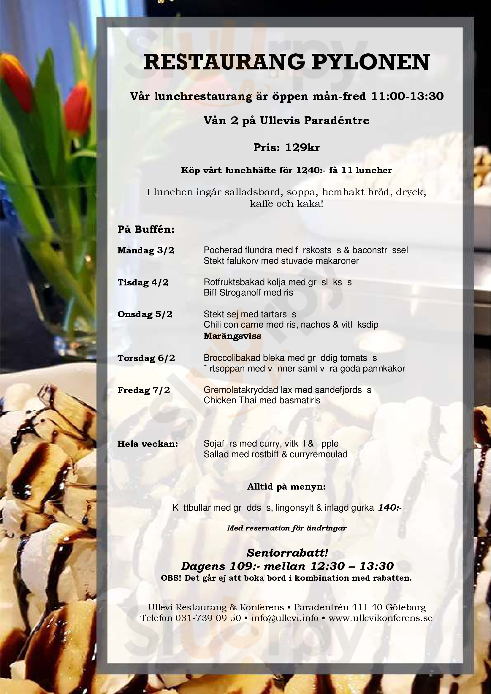 Ullevi Restaurang & Konferens Göteborg Menu - 1