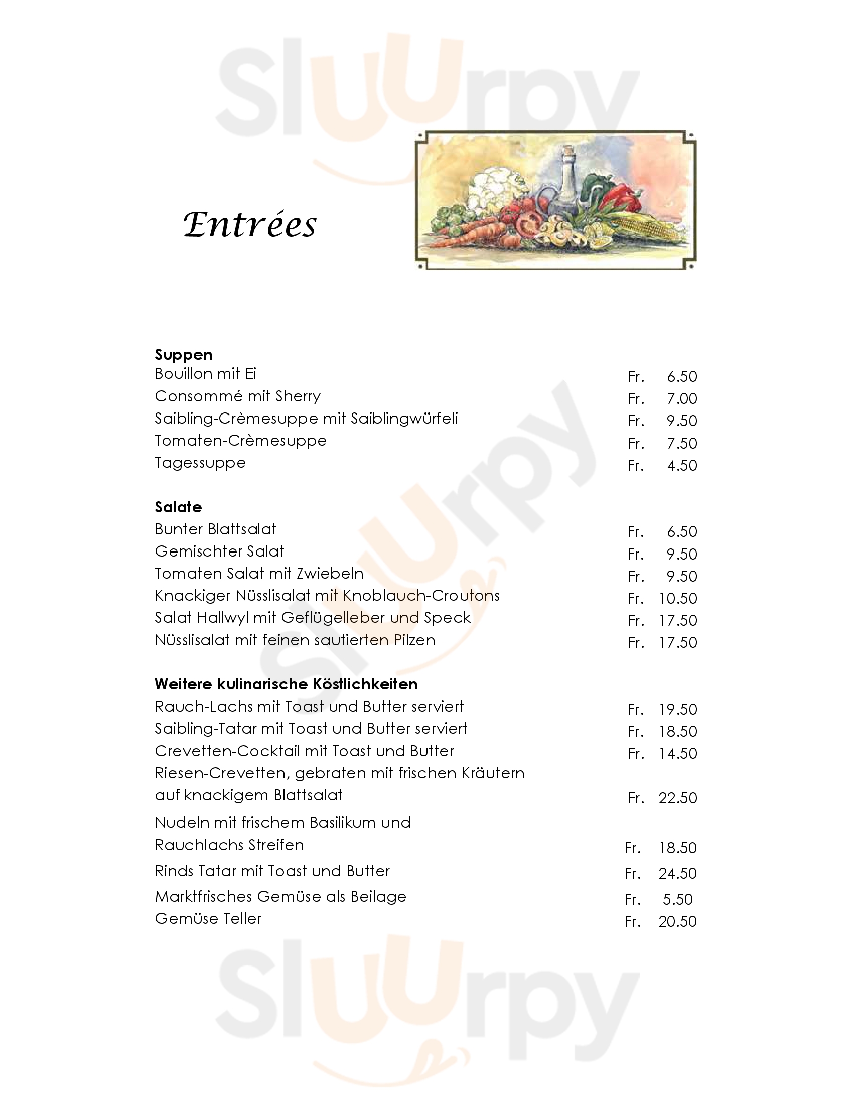 Hotel-speiserestaurant Hallwyl Ag Seengen Menu - 1