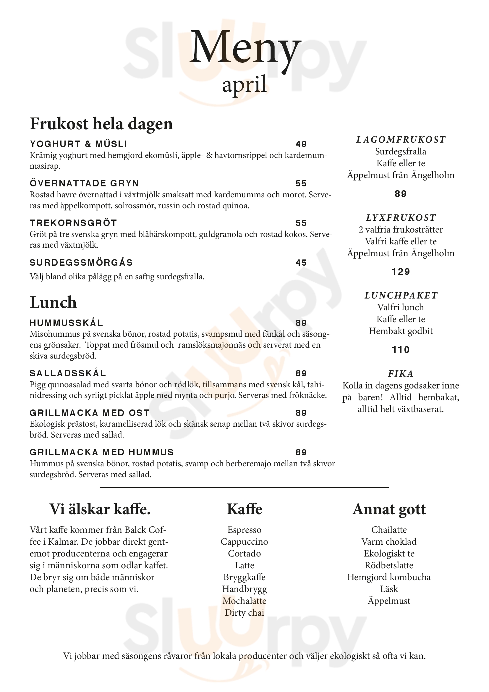 Bruket Kaffebar Och Kafé Helsingborg Menu - 1