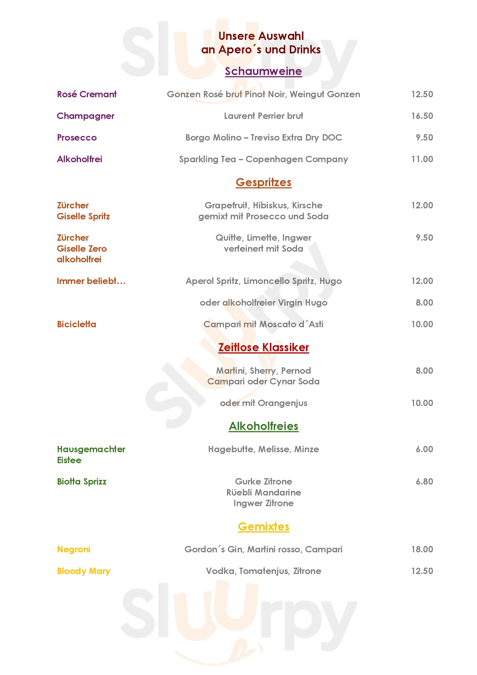 Landrestaurant Hanegg Horgen Menu - 1