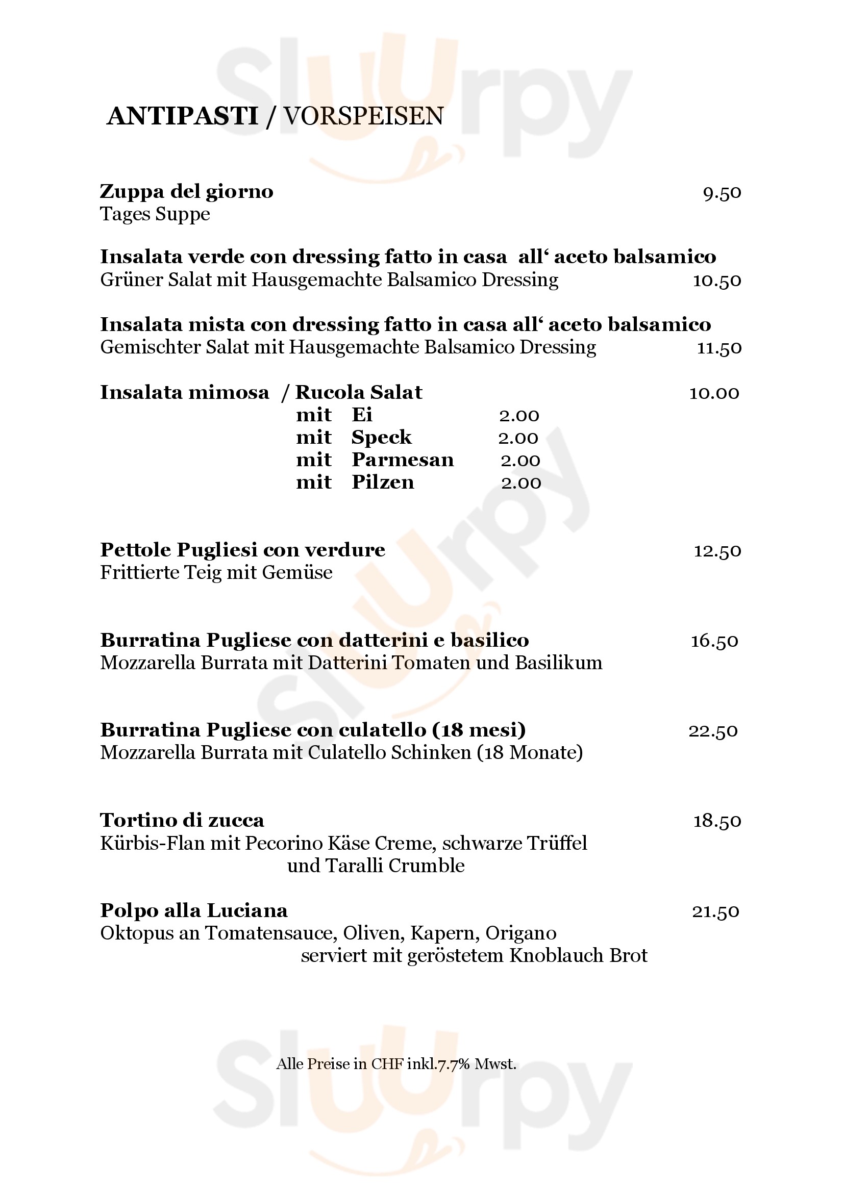 Restaurant Kastanie Uster Menu - 1