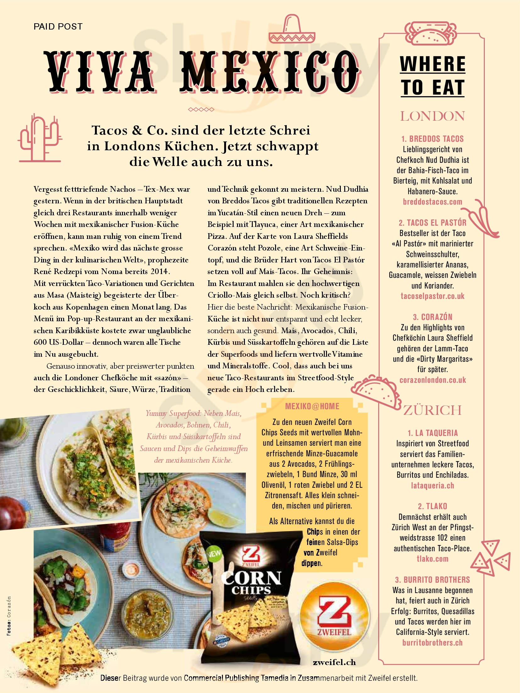 Main Menu - La Taqueria