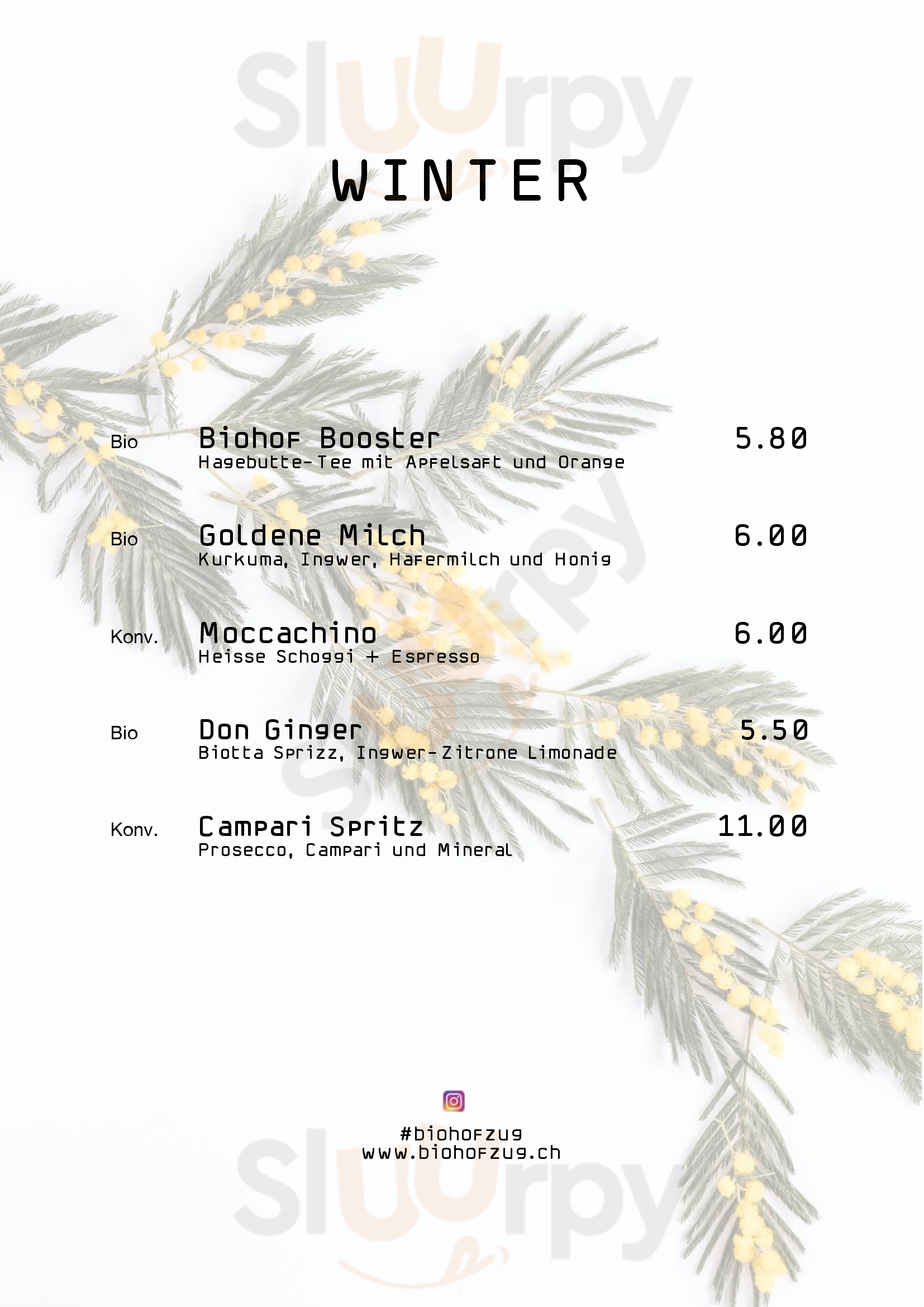 Biohof Zug Zug Menu - 1