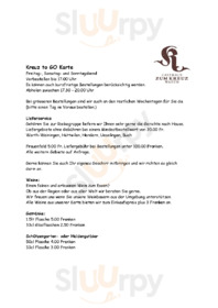 Gasthaus Kreuz menu