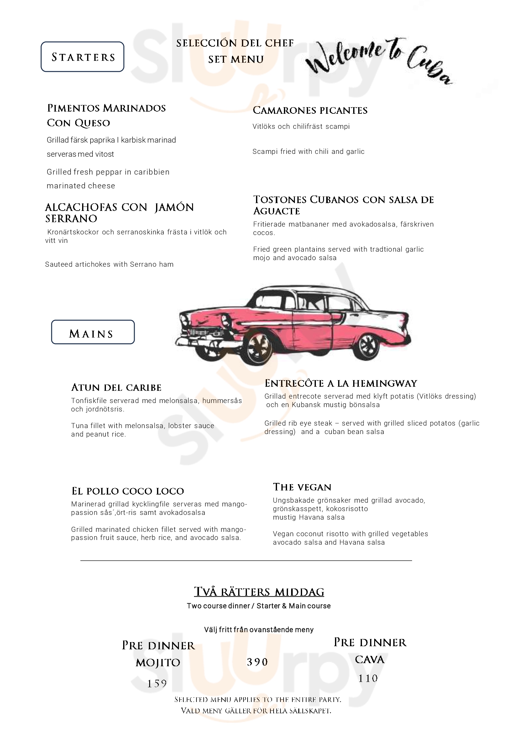 Saigon Bar Stockholm Menu - 1