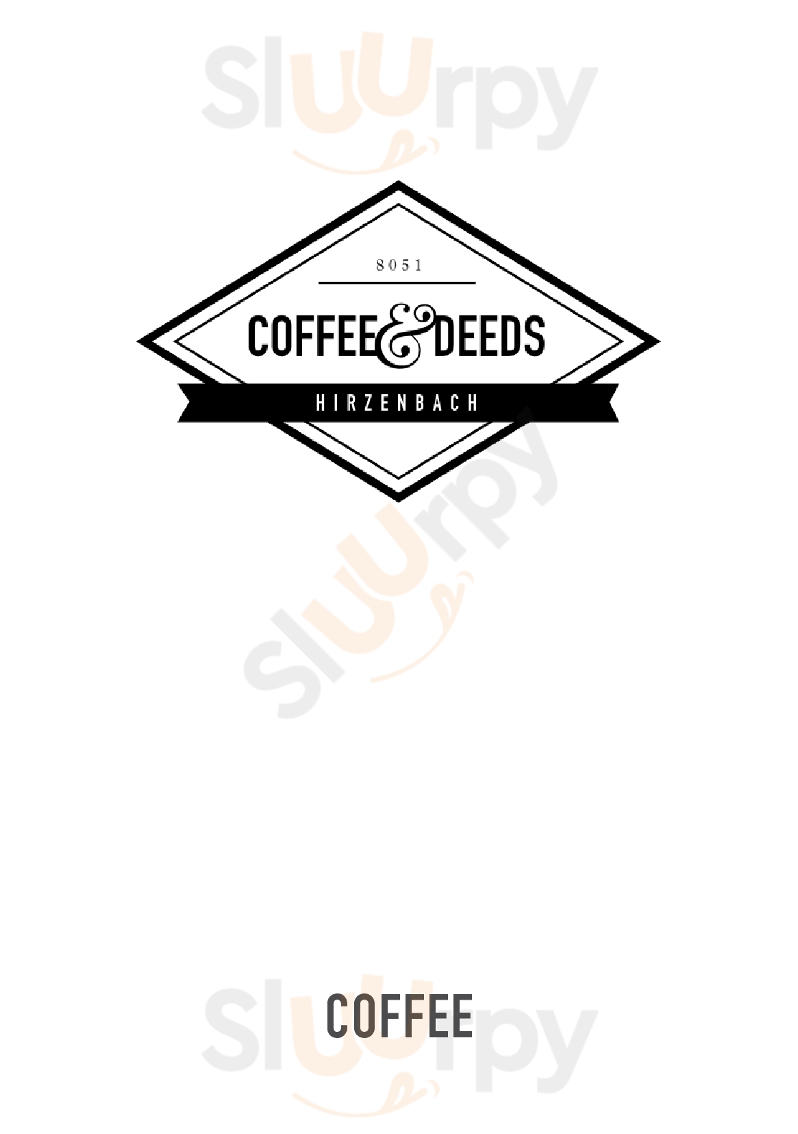 Coffee & Deeds Zürich Menu - 1