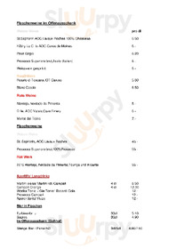 Café Restaurant Mühlebach menu