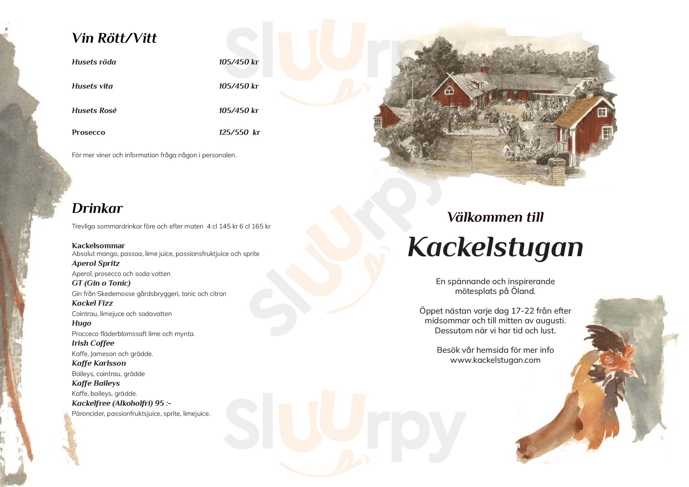 Kackelstugan Sverige Menu - 1
