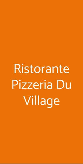 Du Village Ristorante Pizzeria, Borgaro