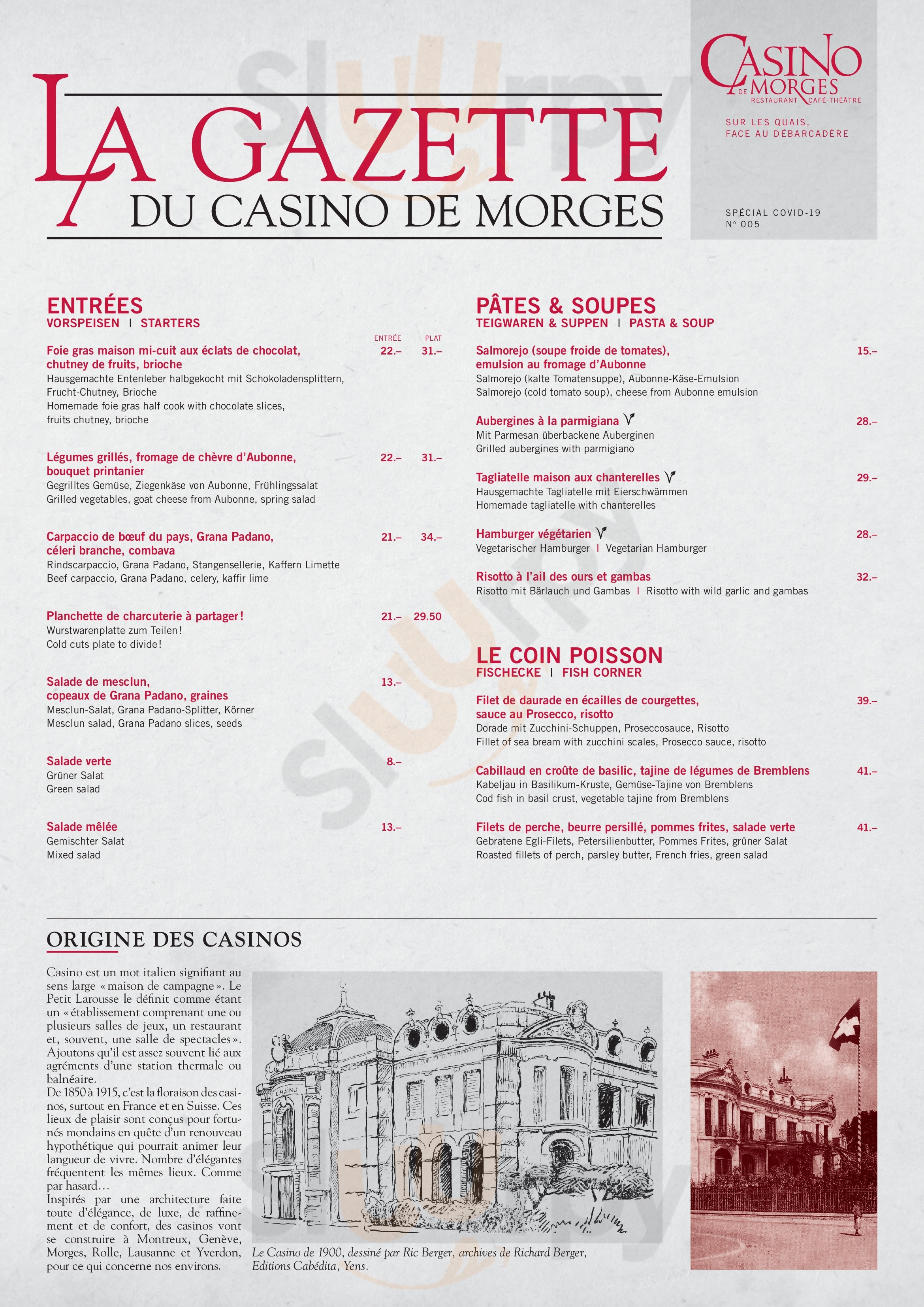 Le Casino Morges Menu - 1