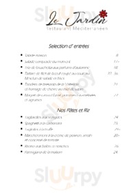 Le Jardin Restaurant menu