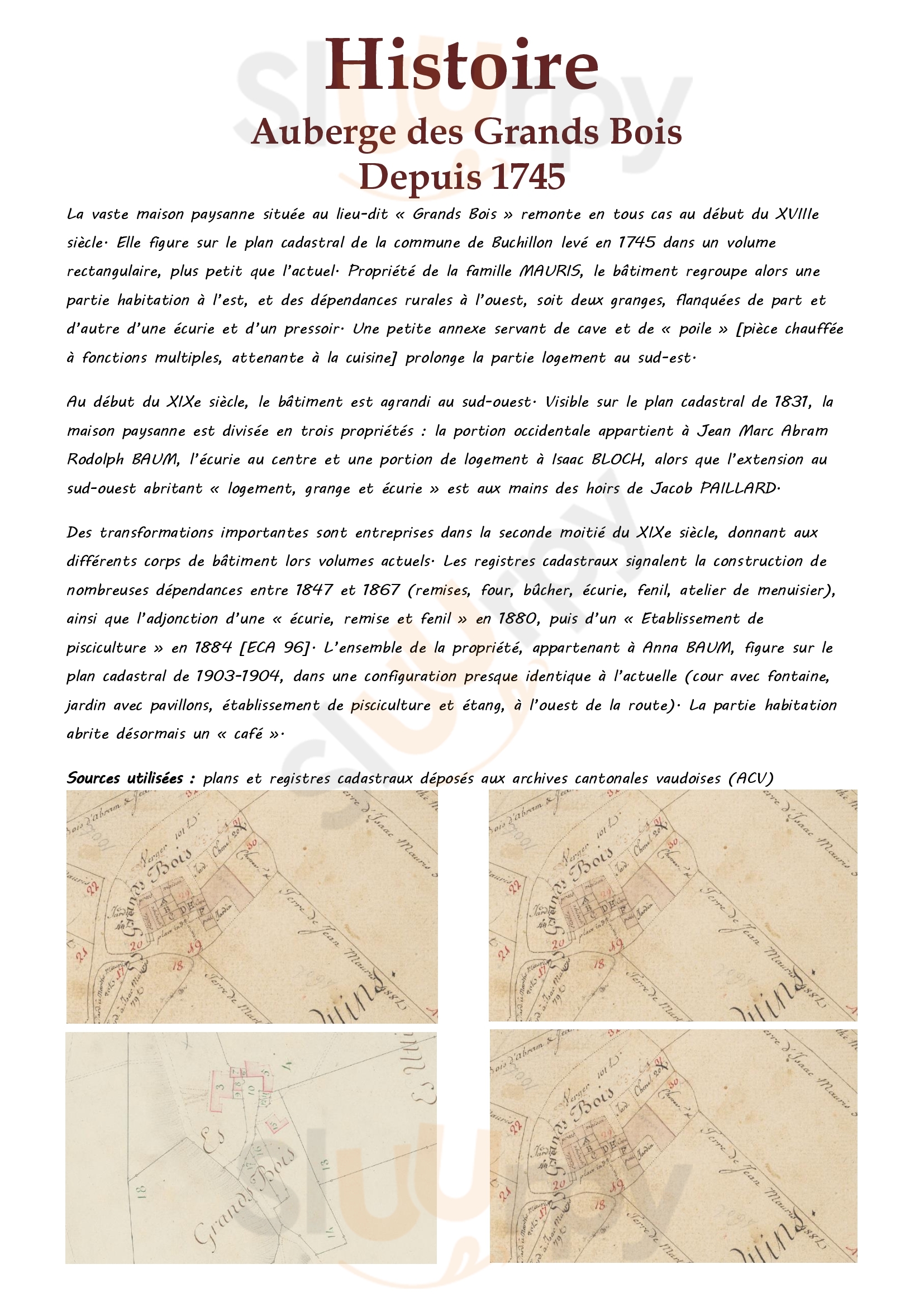 Auberge Des Grands Bois Buchillon Menu - 1