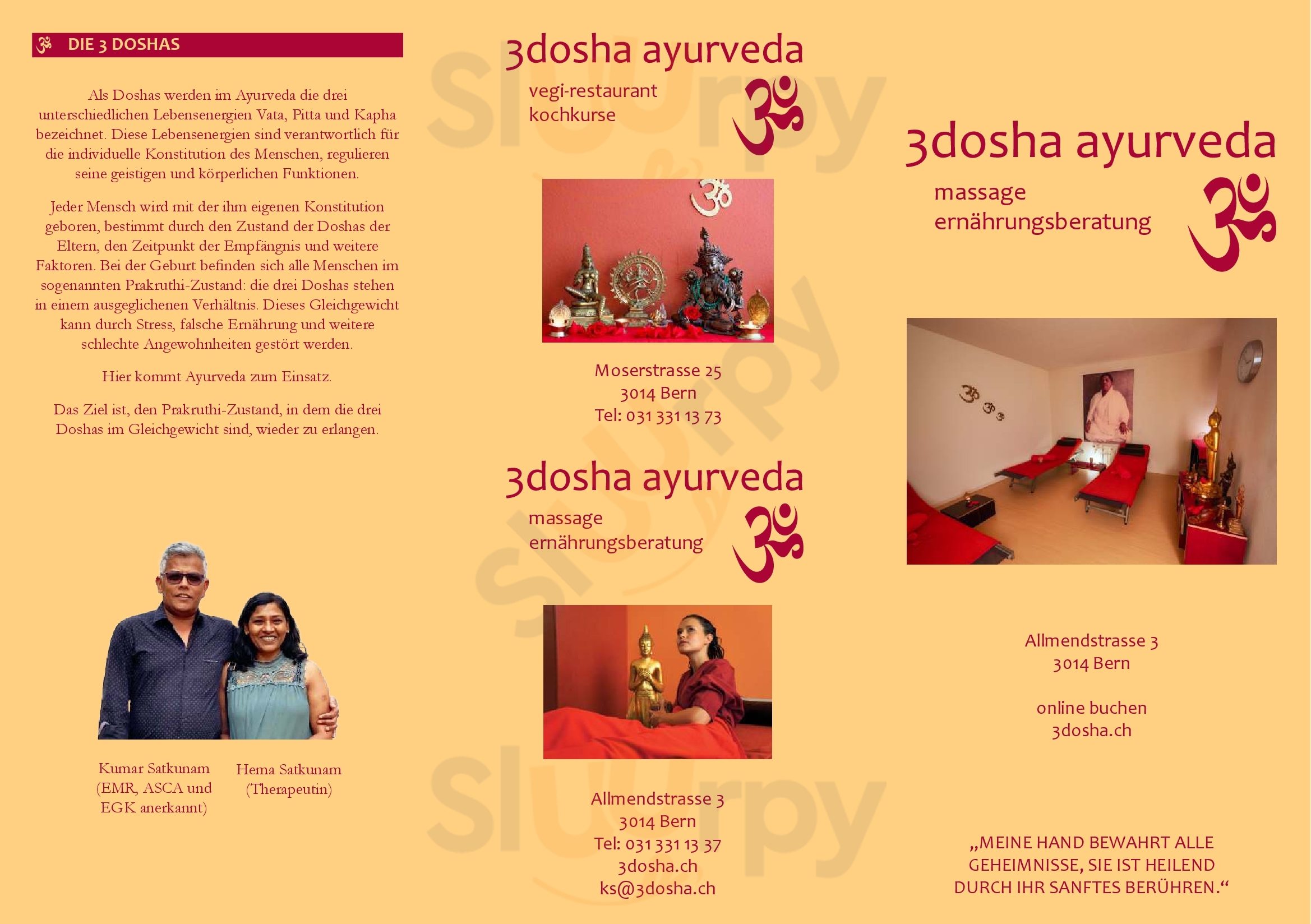 3 Dosha Restaurant Bern Menu - 1