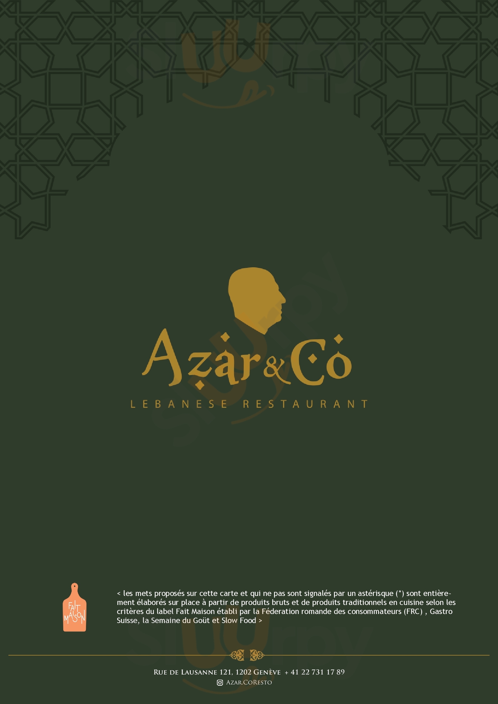 Azar & Co Genf Menu - 1