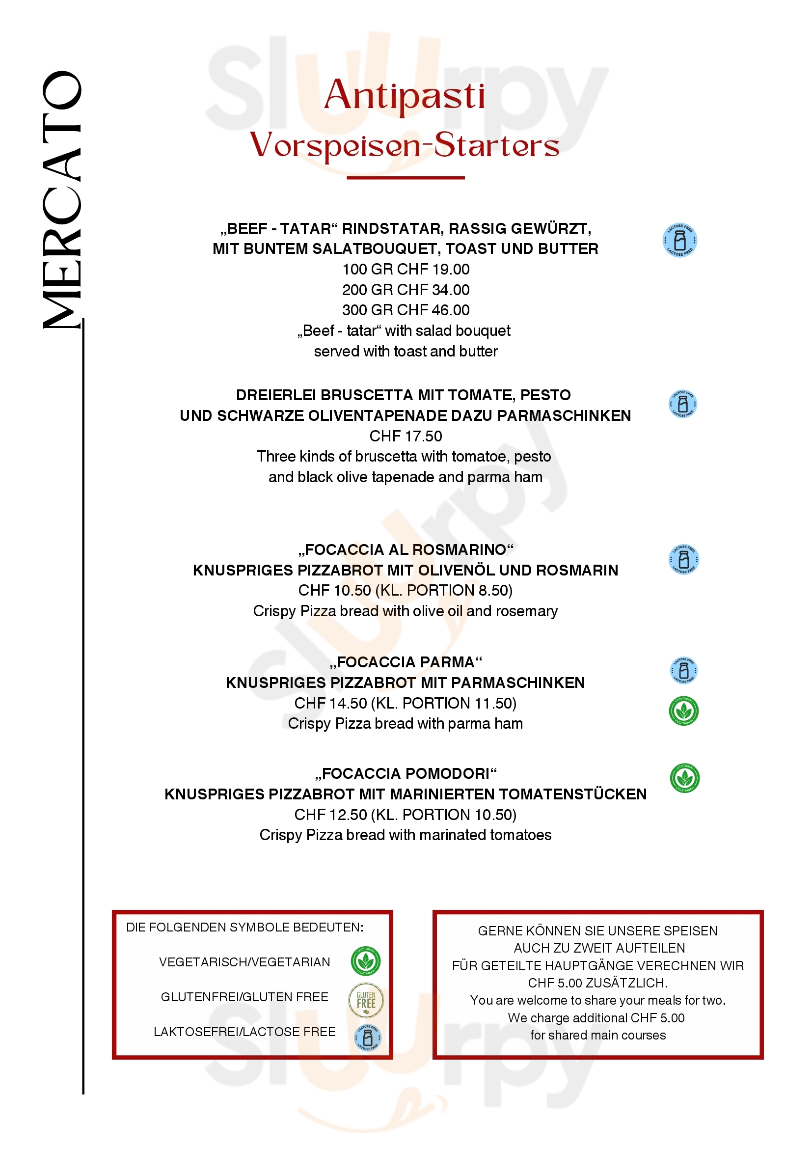Hotel Spinne Restaurant Grindelwald Menu - 1