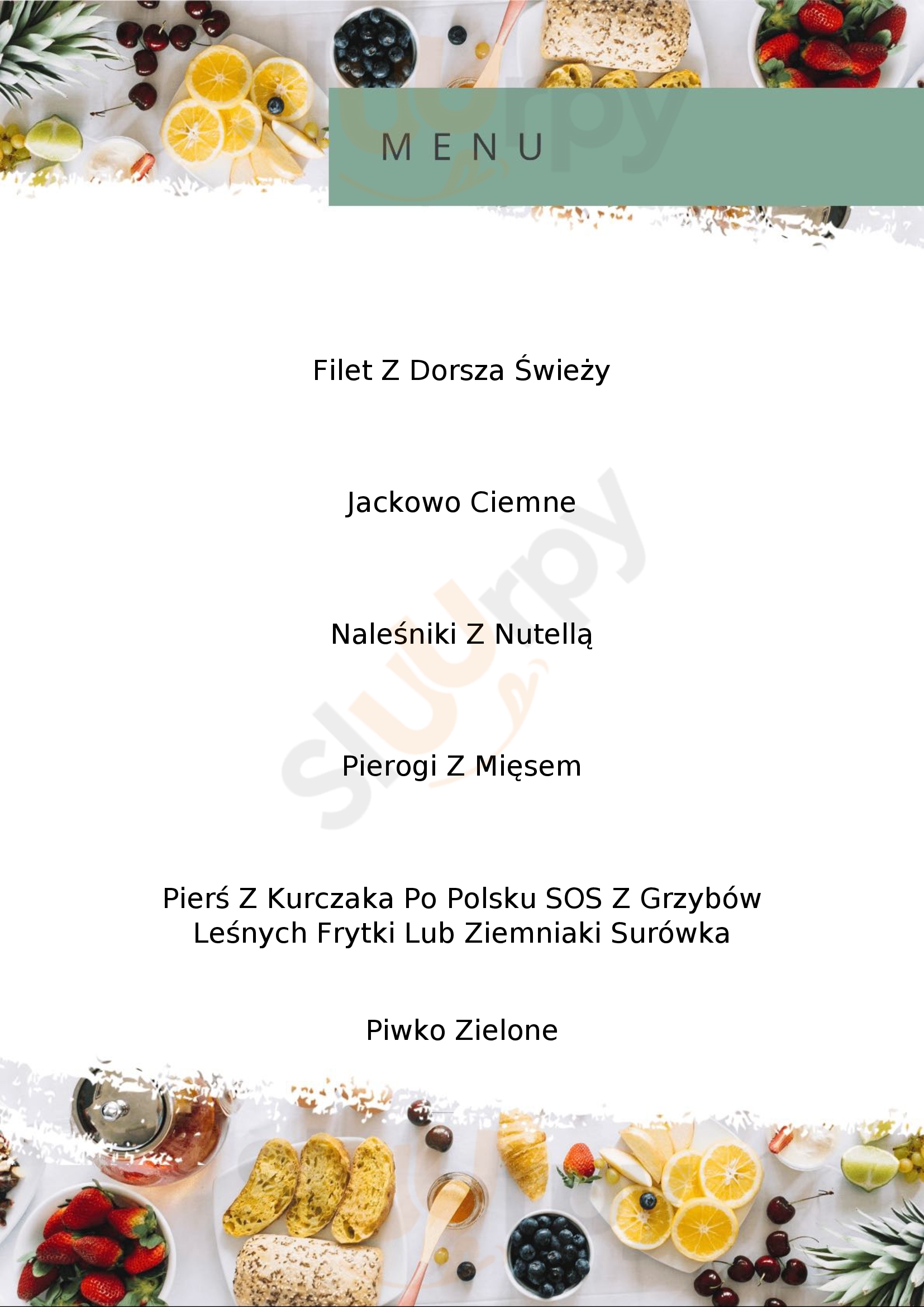 Jackowo Jarosławiec Menu - 1