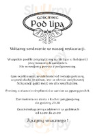 Gościniec Pod Lipą menu