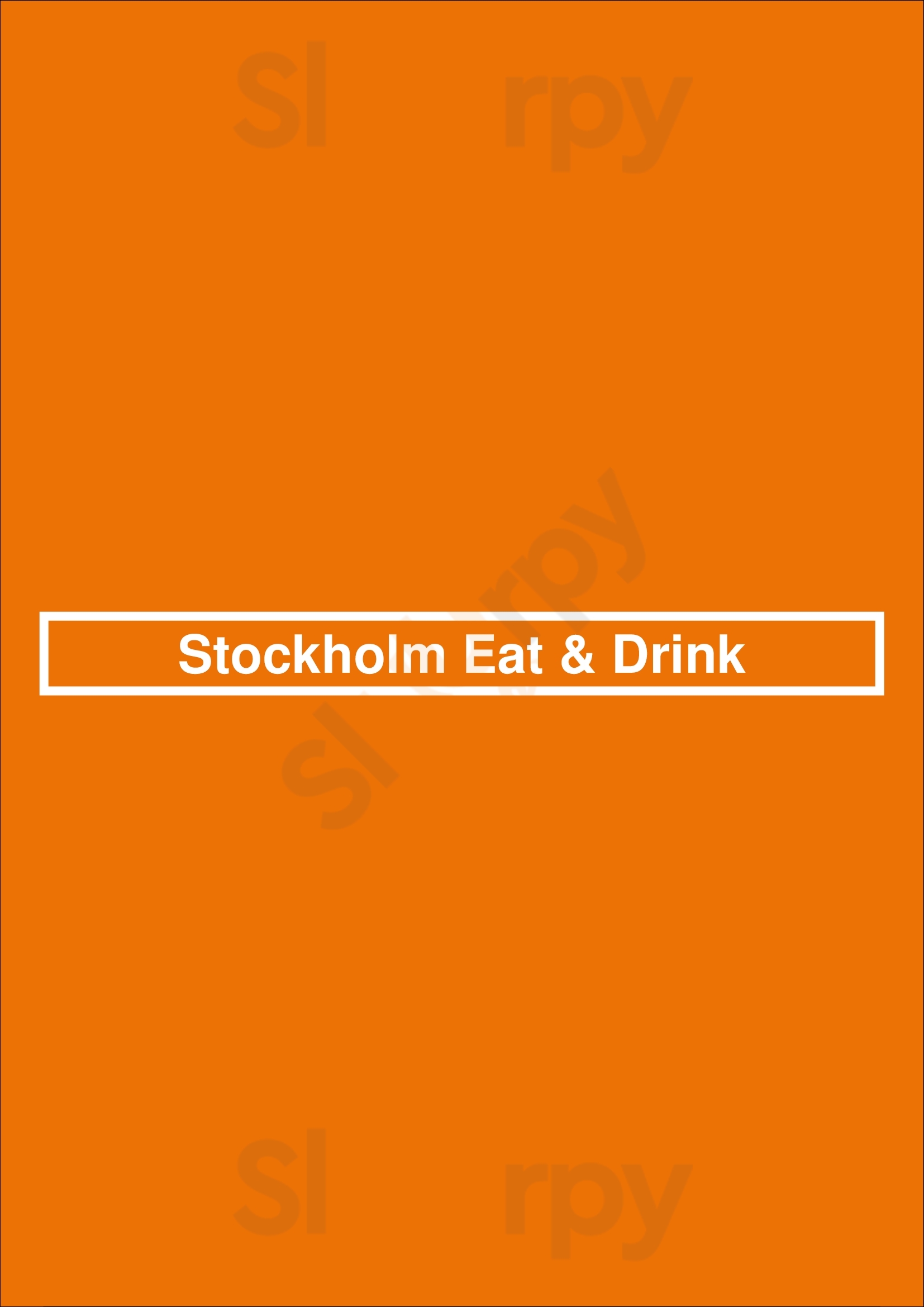 Stockholm Eat & Drink Wrocław Menu - 1