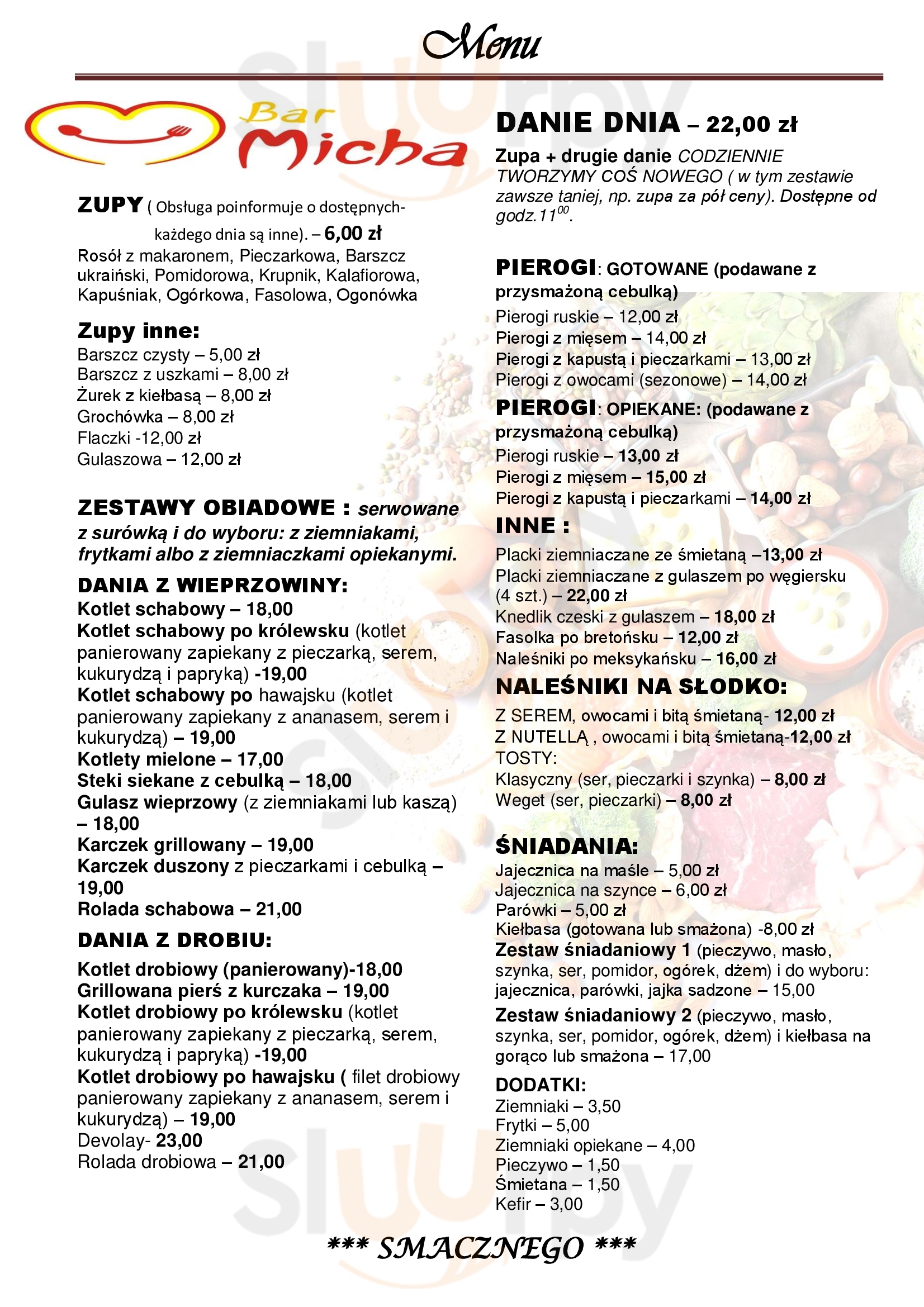 Bar Micha Żerniki Wrocławskie Menu - 1