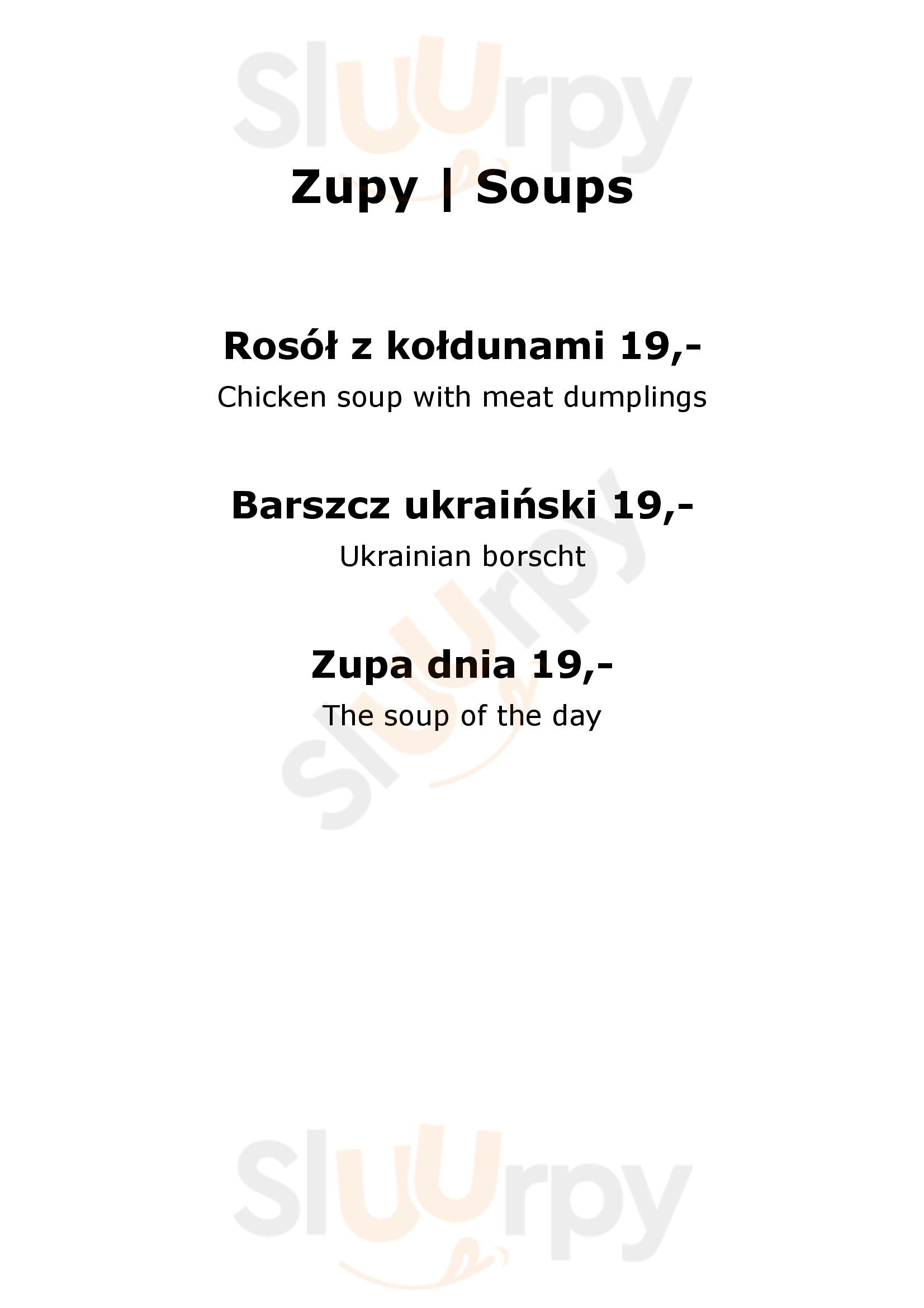 Lissa Wrocław Menu - 1