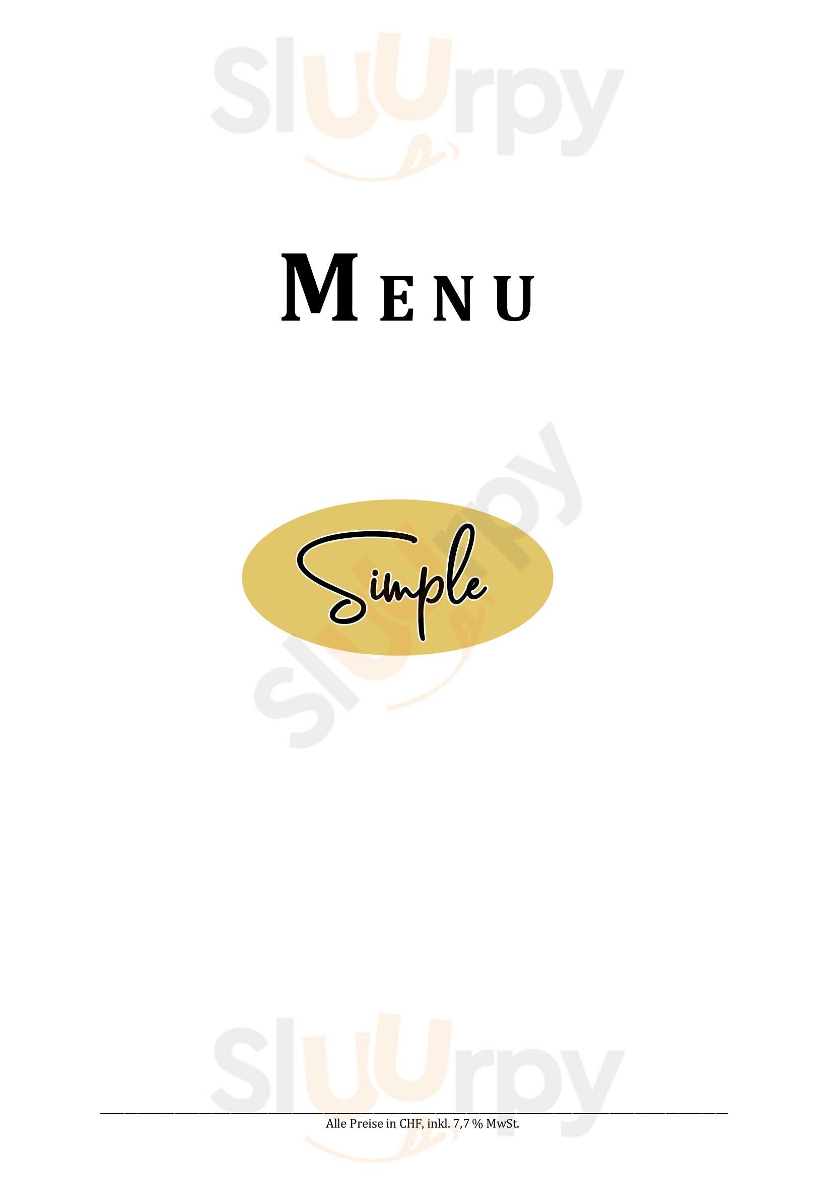 Simple Restaurant Wallisellen Menu - 1